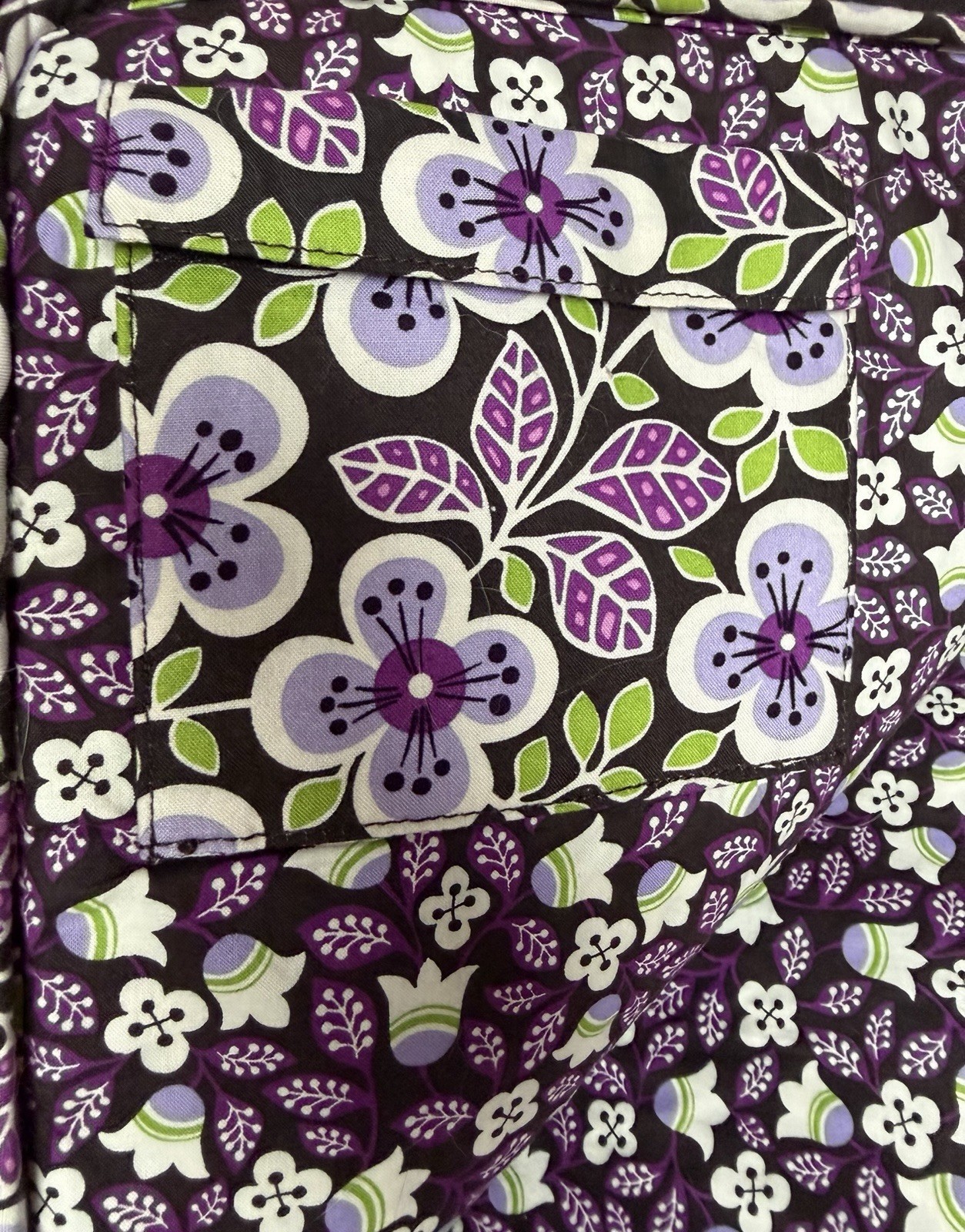 Vera Bradley Purple Floral Fabric Quilted Zipper Tablet Sleeve Case