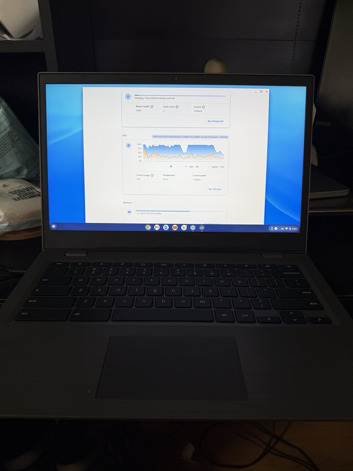 Lenovo 14E Chrome 14" Touch AMD A4-9120C dual core 1.6 GHz 4GB RAM 32GB eMMC ***