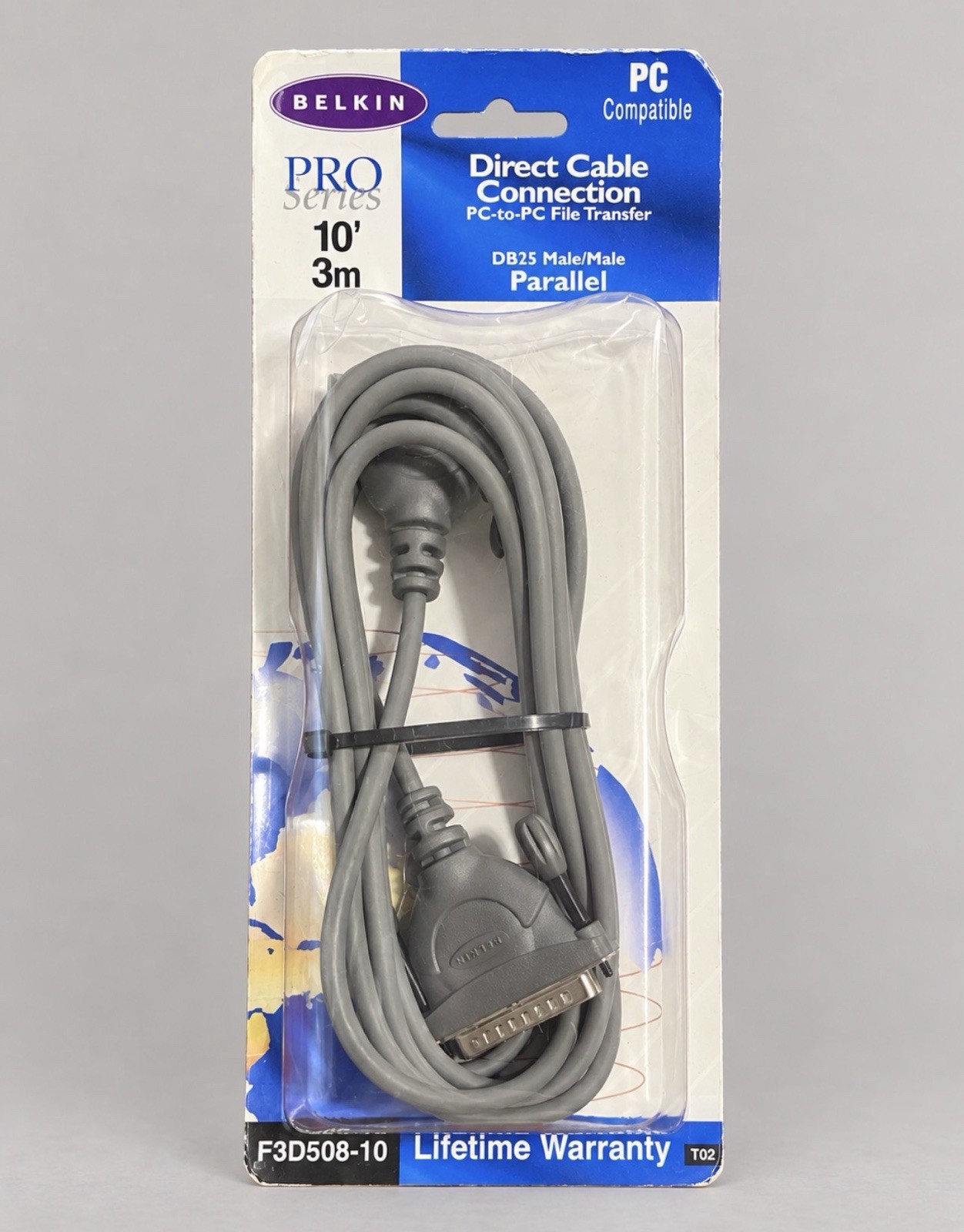 BELKIN Pro Series F3D508-10 DB25 Male/Male PC to PC File Transfer Cable 10'