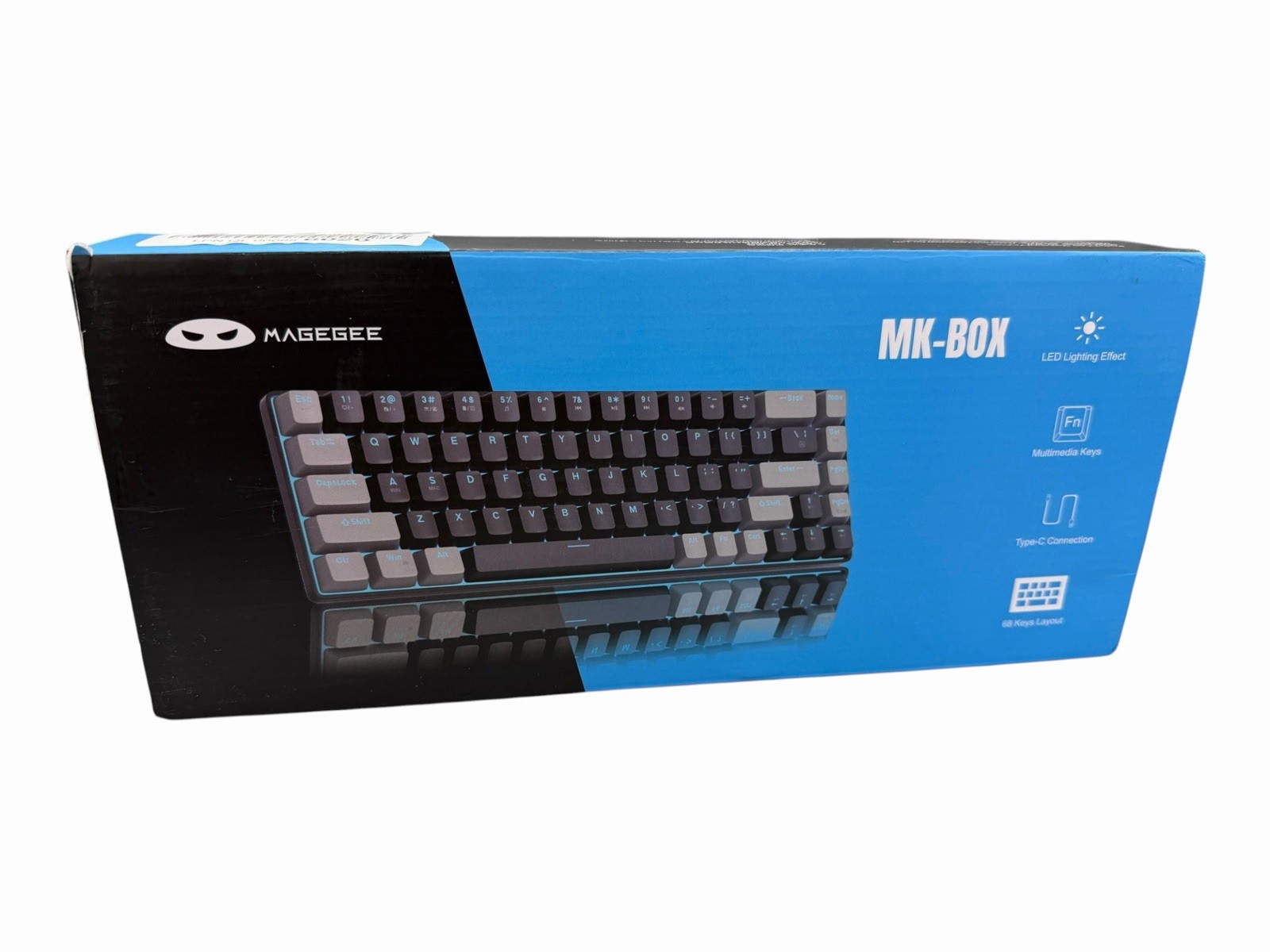 MageGee MK-BOX Wired Keyboard 68 Keys Layout Multimedia Keys LED Lighting