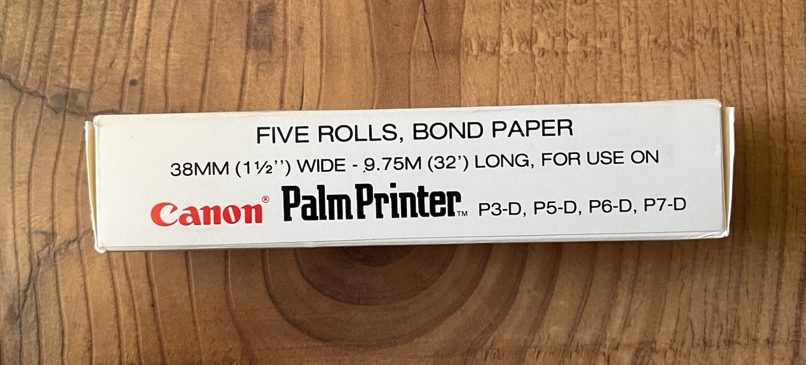 VTG Canon Palm Printer Paper Rolls 5 Full Rolls P3-D P5-D P6-D P7-D 38MM x 9.75M