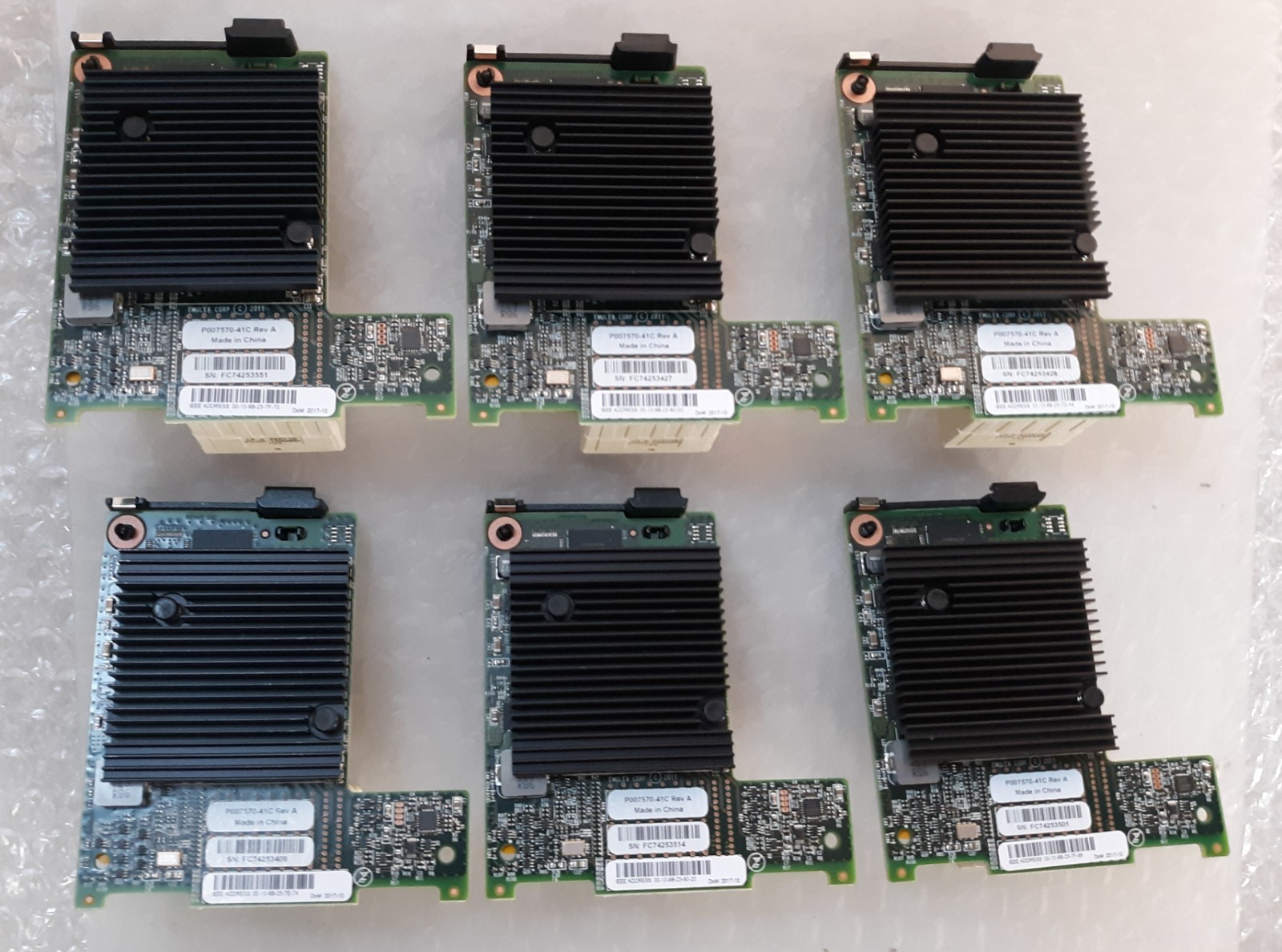 Lot of 6 Dell Emulex 073TM8 LPm16002B-D Dual 16Gb HBA Mezzanine Cards