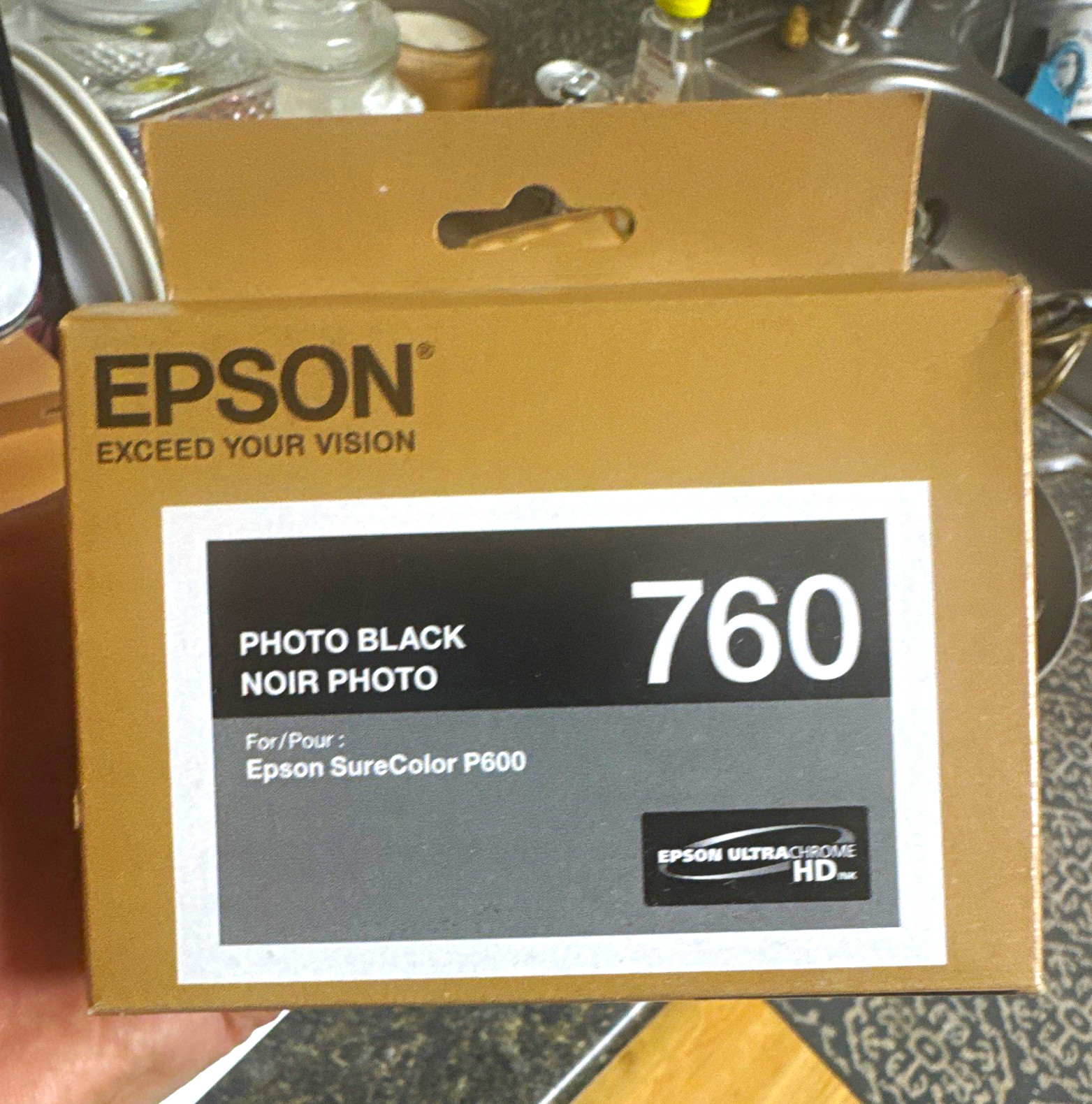 Epson 760 Genuine Photo Black Ink Cartridge for SureColor P600 Inkjet