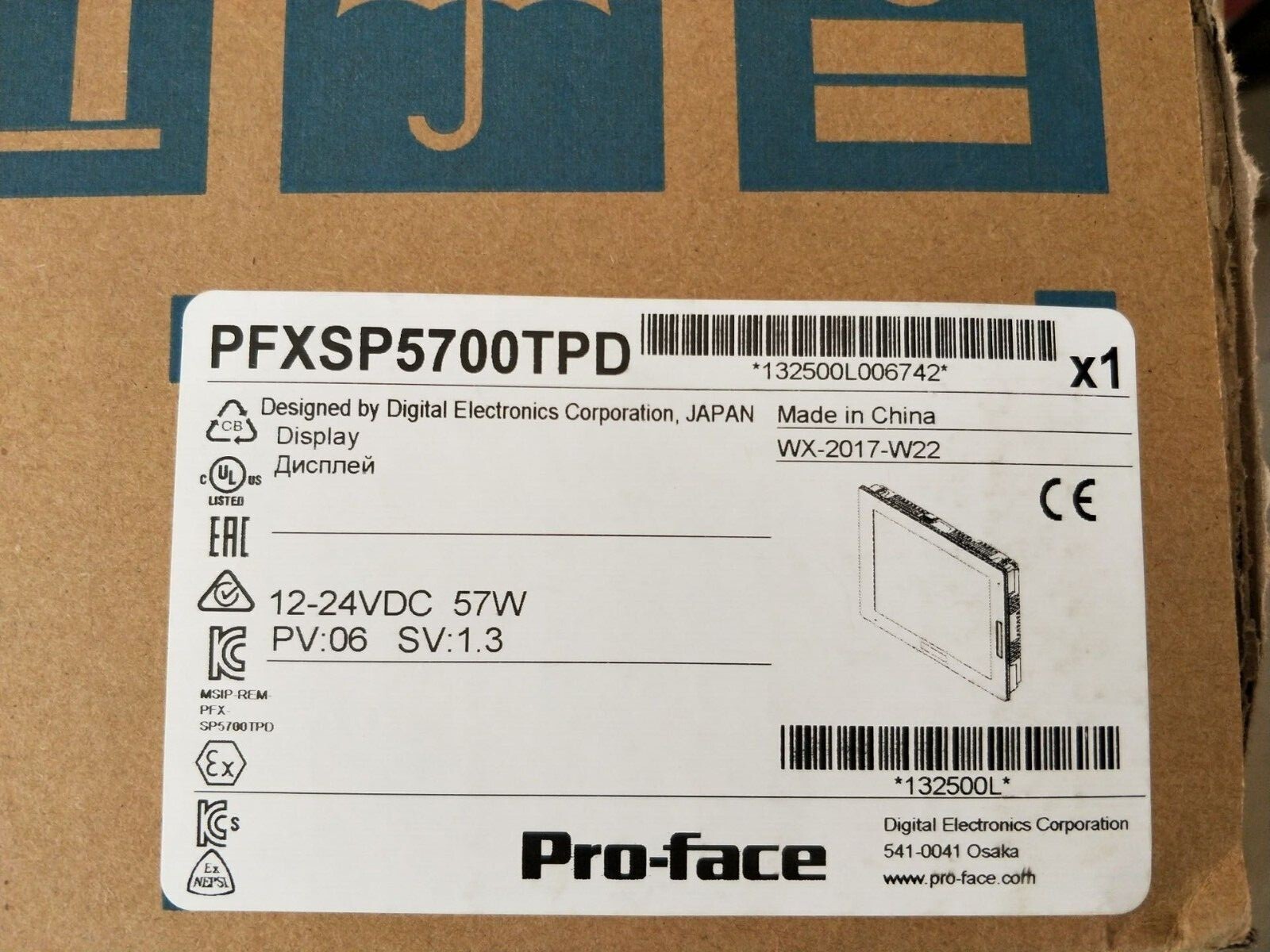 New Pro-face PFXSP5700TPD HMI Touch Screen Expedited Shipping #DC