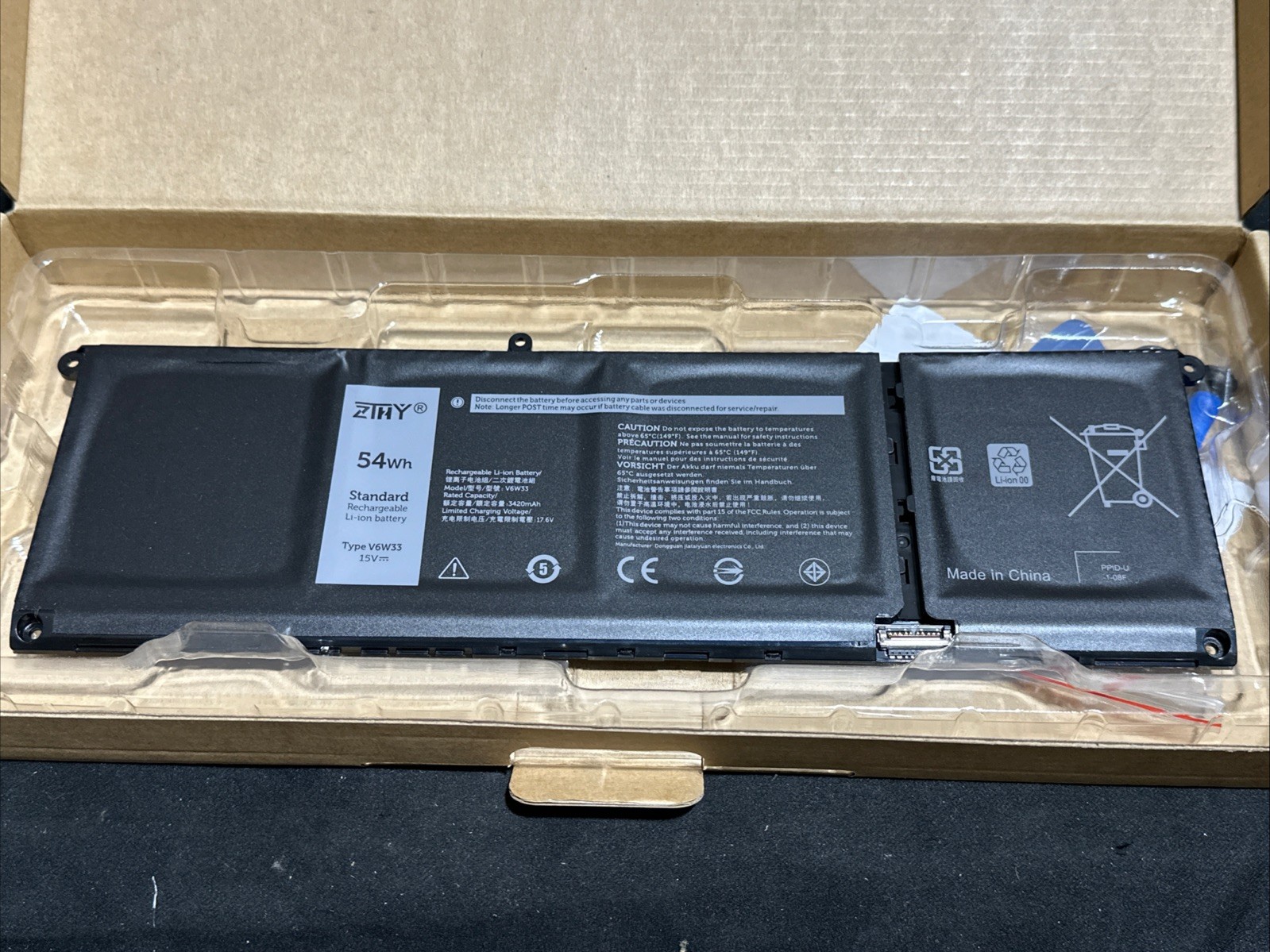 NEW Generic 54WH 15V V6W33 Battery For Dell Inspiron 3510 5510 Vostro 3515