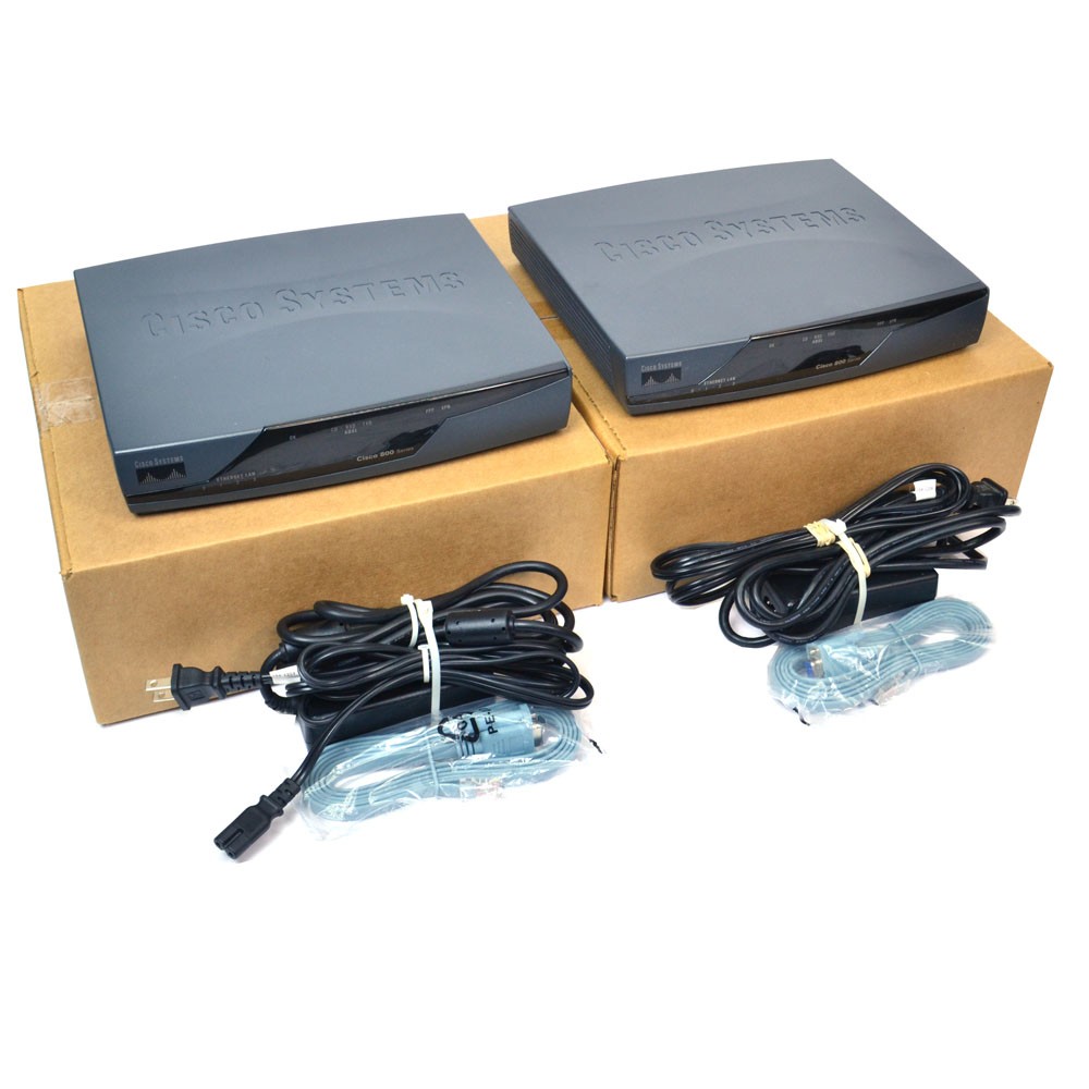 (Lot of 2) Cisco CISCO877-SEC-K9 V05 Integrated Services Router Security Bundle