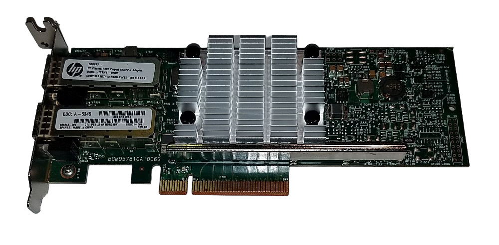Broadcom BCM957810A1006G Dual-port 10Gb PCIe SFP Ethernet Adapter Used