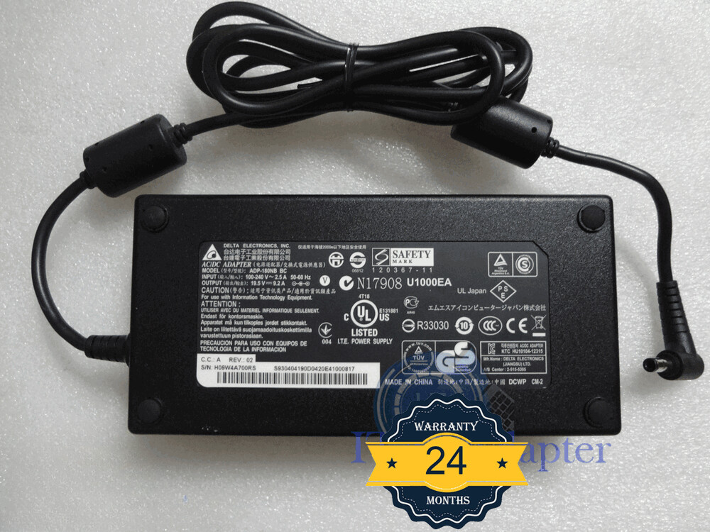 OEM Delta 19.5V 9.2A ADP-180NB BC For MSI GT70 Dominator-2295 Original 180W NEW