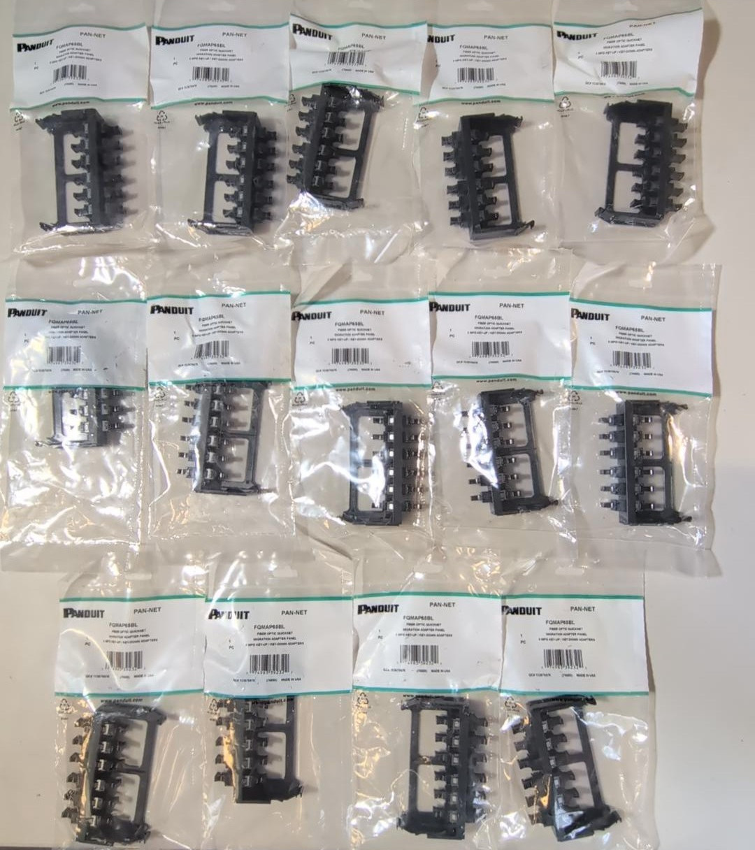 [lot of 14] PANDUIT FQMAP65BL QuickNet MTP MPO Fiber Optic Migration Adapter
