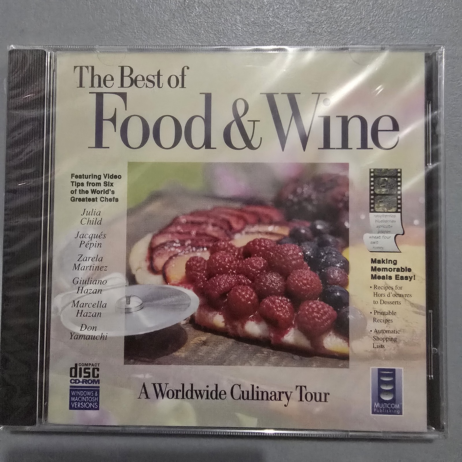 The Best of Food & Wine A Worldwide Culinary Tour CD-ROM PC Mac Vintage Software