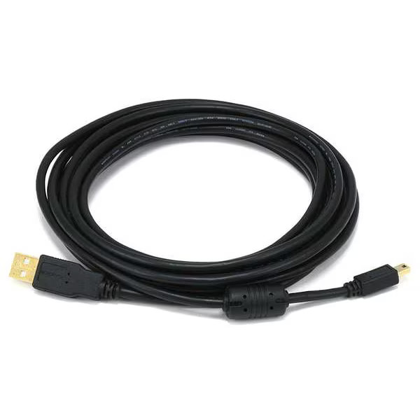 Monoprice Standard USB Cable,Black,15ft L 5450 Monoprice 5450 0844660054504