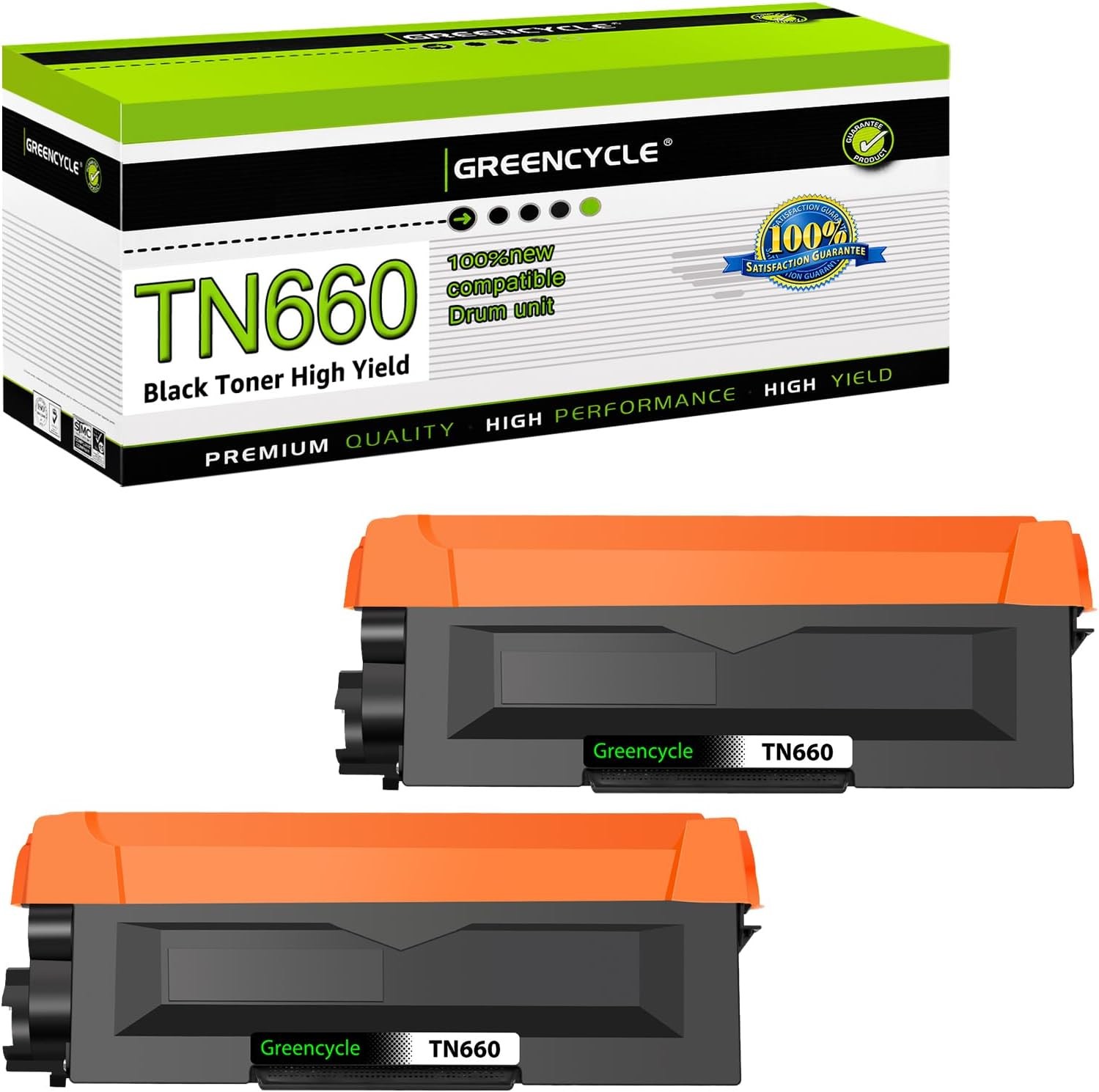 2PK TN660 TN-660 TN630 TN-630 Toner Cartridge for Brother MFC-L2700dw MFCL2740dw