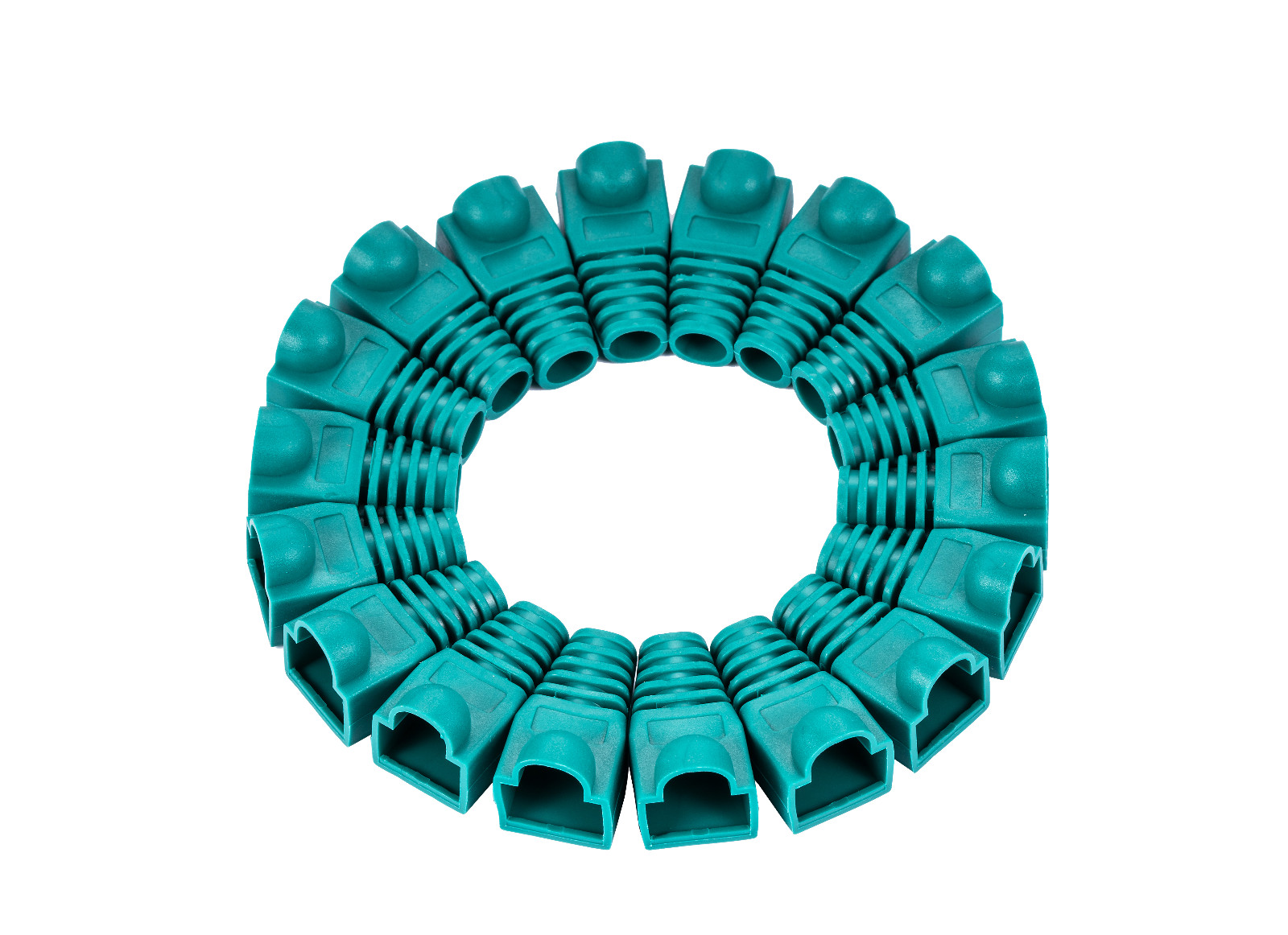 100 pcs Boot Cap Cover for RJ45 Network Connectors Cat5 Cat6 Cat5e Cable Green