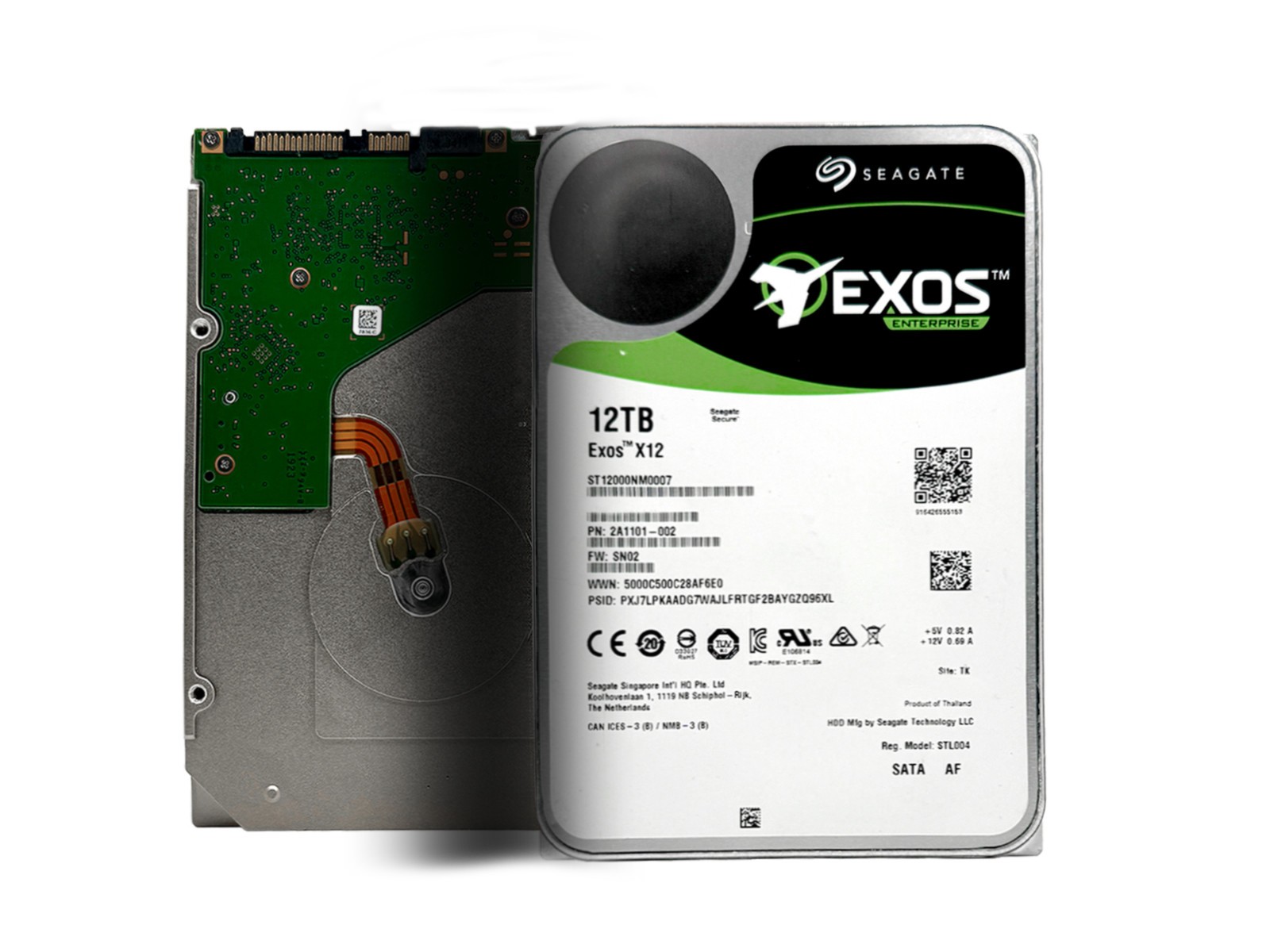 Seagate ST12000NM0007 12TB 256MB 7200RPM 3.5" SATA 6.0Gb/s Enterprise Hard Drive