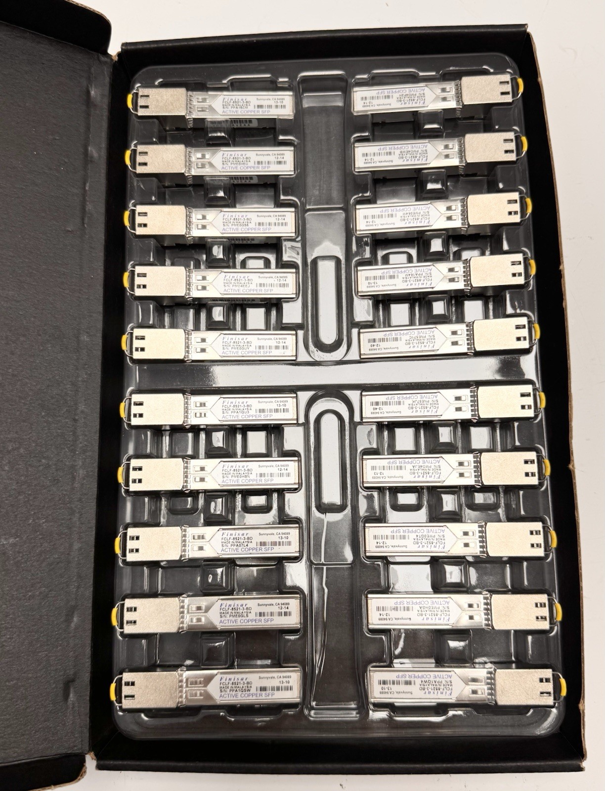 *Lot of 20* Finisar FCLF-8521-3 Active Copper SFP Transceiver Modules