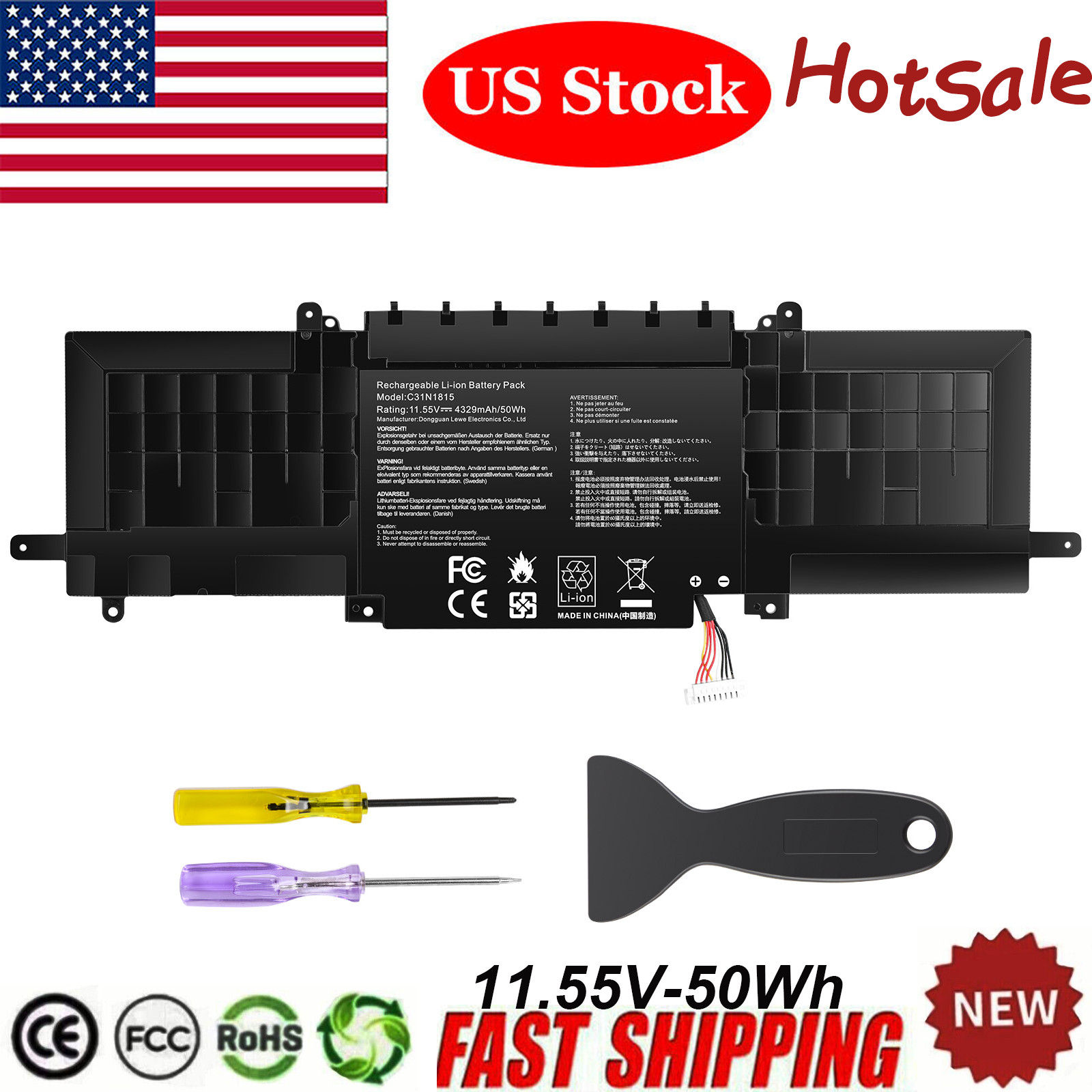 C31N1815 battery for ASUS Zenbook 13 UX333 UX333F UX333FA UX333FN RX333FN 50Wh