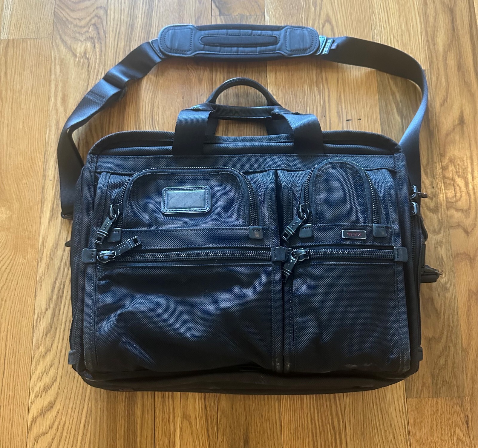 Tumi T-Pass Expandable 16” Black Nylon Laptop Bag (Model #: 26145DH)