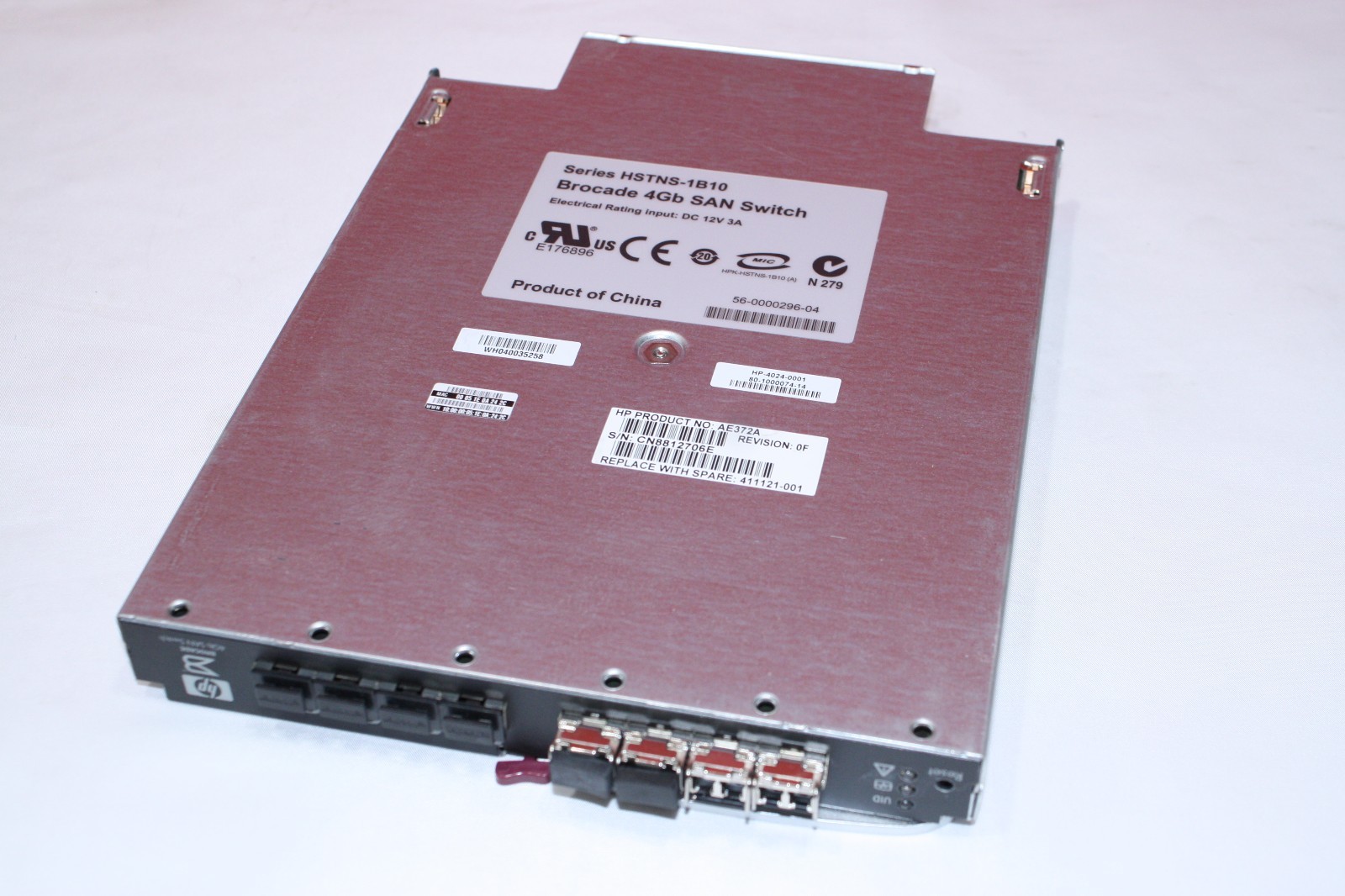 HP 411121-001 Brocade 4GB SAN Switch Series HSTNS-1B10 AE372A - w/ WARRANTY