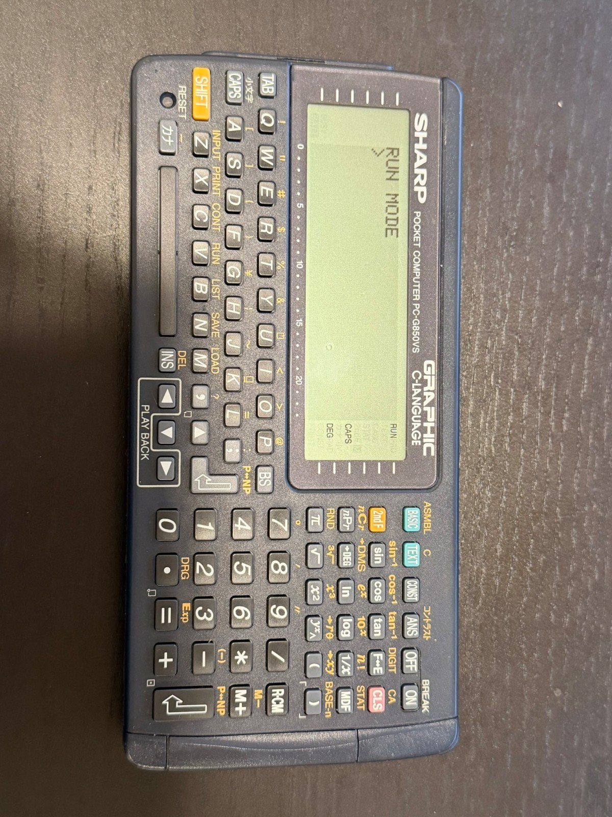 Sharp Pocket Computer PC G850VS C Languag Calculator Tested Works Fine