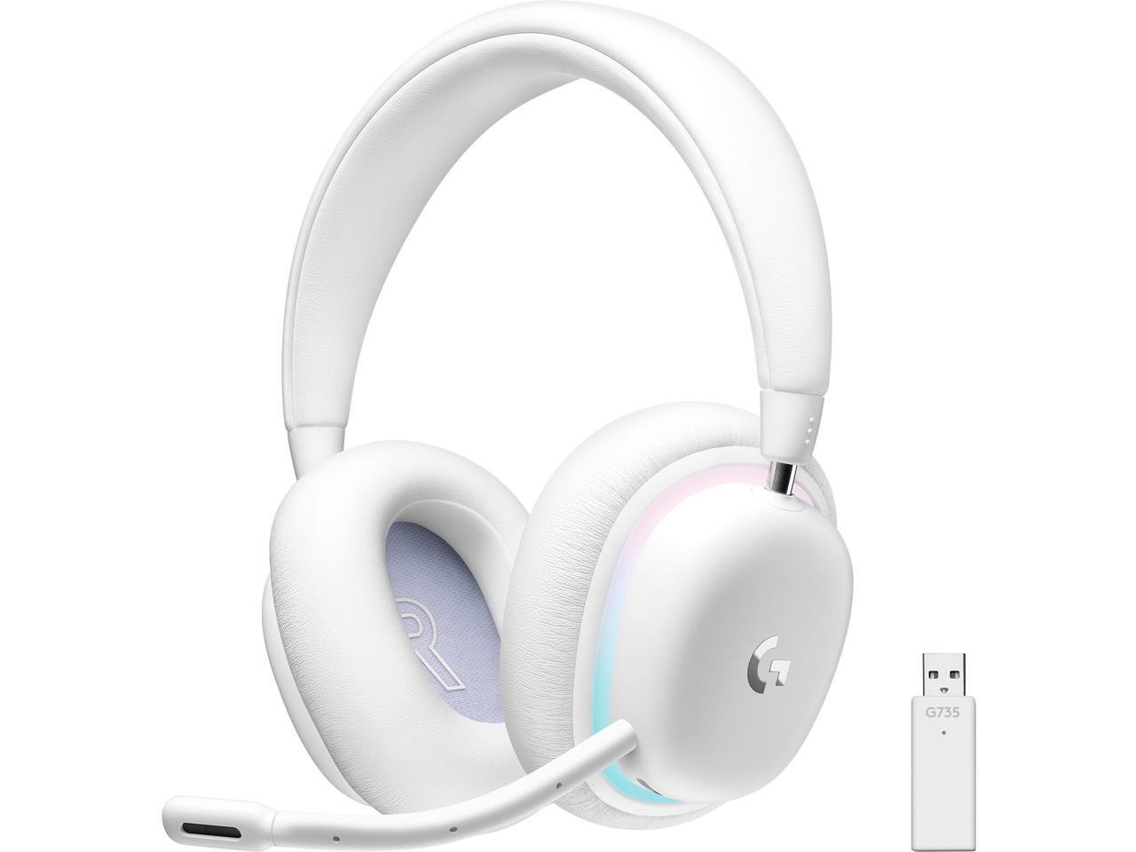 Logitech G735 Wireless Gaming Headset, Customizable LIGHTSYNC RGB Lighting,