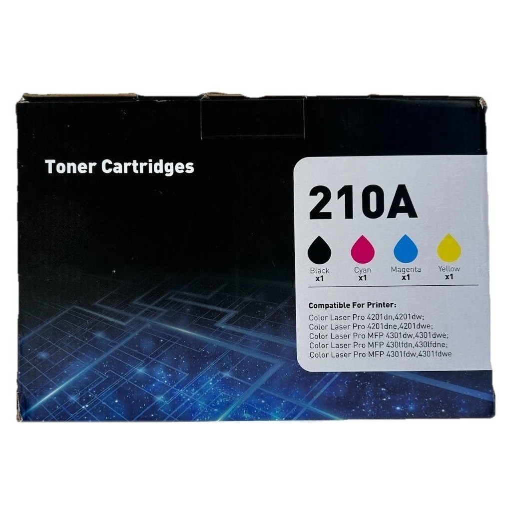 Pack of 4 210 A Toner Ink Cartridges For Printer Color Laser Pro 4201dn 4201dw