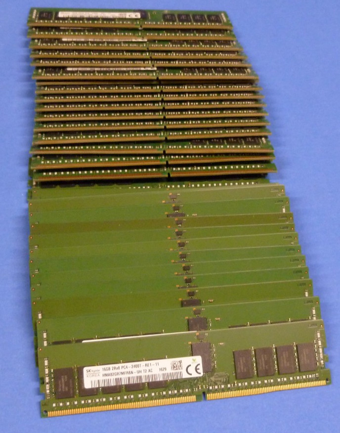 (LOT OF 30) SK Hynix 16GB 2Rx8 Memory RAM PC4-2400T HMA82GR7MFR8N-UH