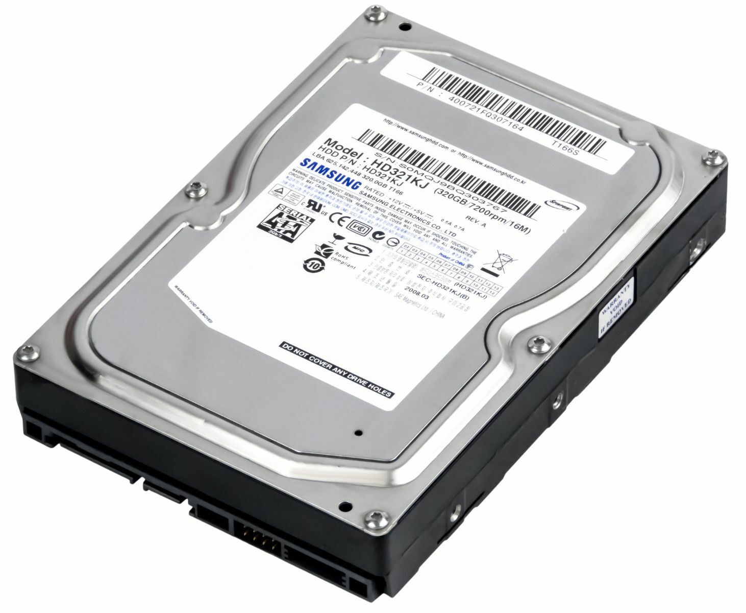 HARD DRIVE SAMSUNG SpinPoint T166 HD320KJ 320GB 7.2K 8MB SATA II 3.5''