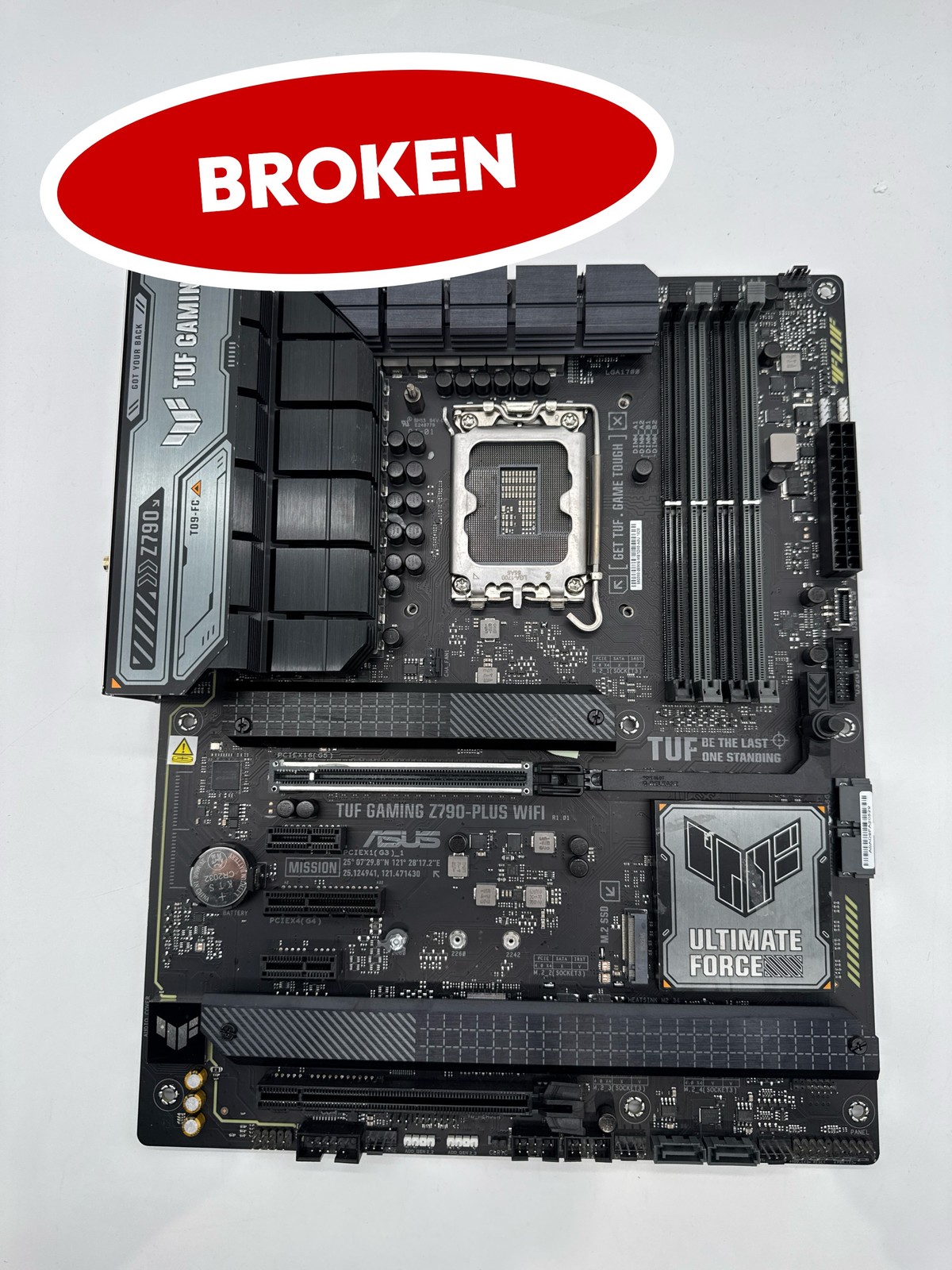 (BROKEN) ASUS TUF Gaming Z790-PLUS WiFi ATX Motherboard LGA 1700 DDR5 Black