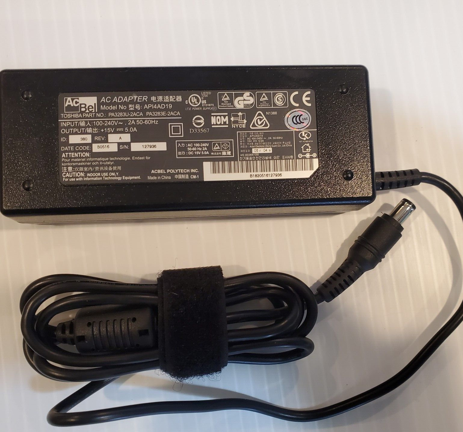 AC Bel   AP14AD19  Laptop AC/DC Adaptor With Power Cord   HP Compatible