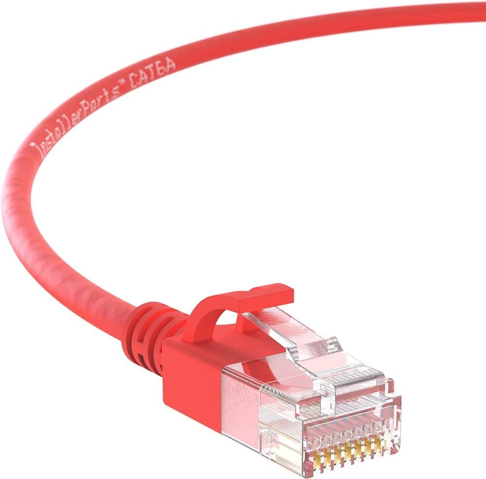 Ethernet Cable CAT6A Slim UTP 10 Feet (10 Pack), Red