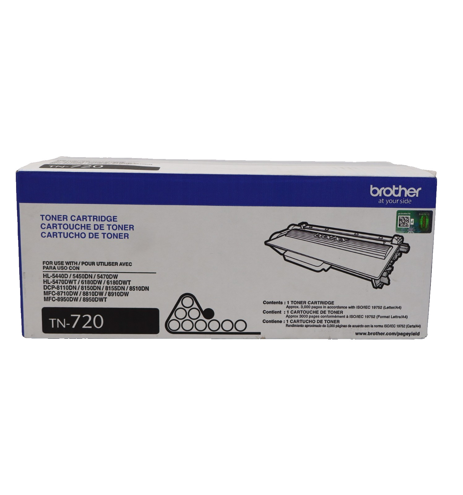 Brother TN-720 Toner Cartridge Black Genuine HL-5450DN 5470DW OPEN BAG