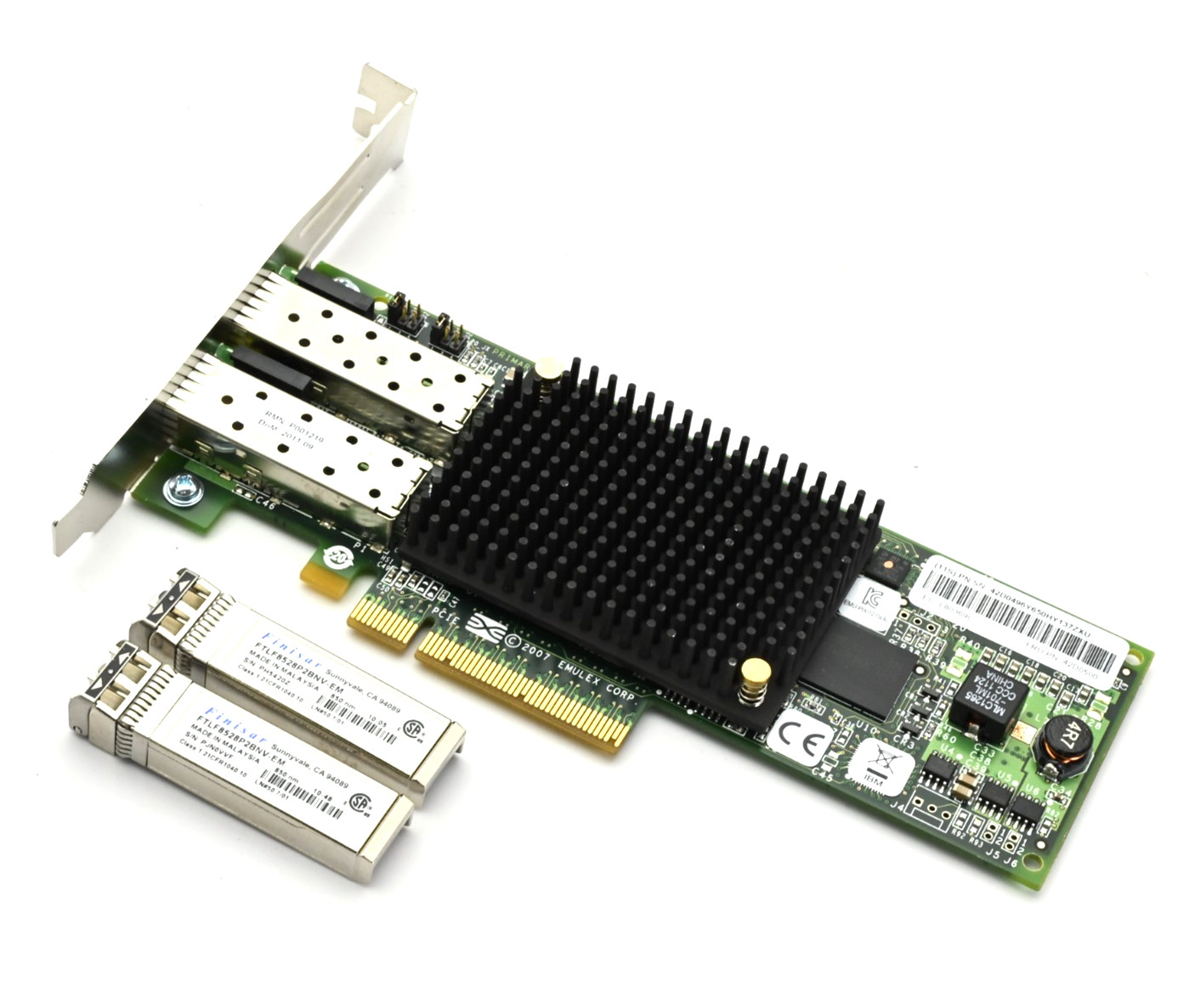 Lot of 2x Emulex IBM 577D LPE12002 Dual 8Gb/s FC Server Adapter 42D0500 + SFP