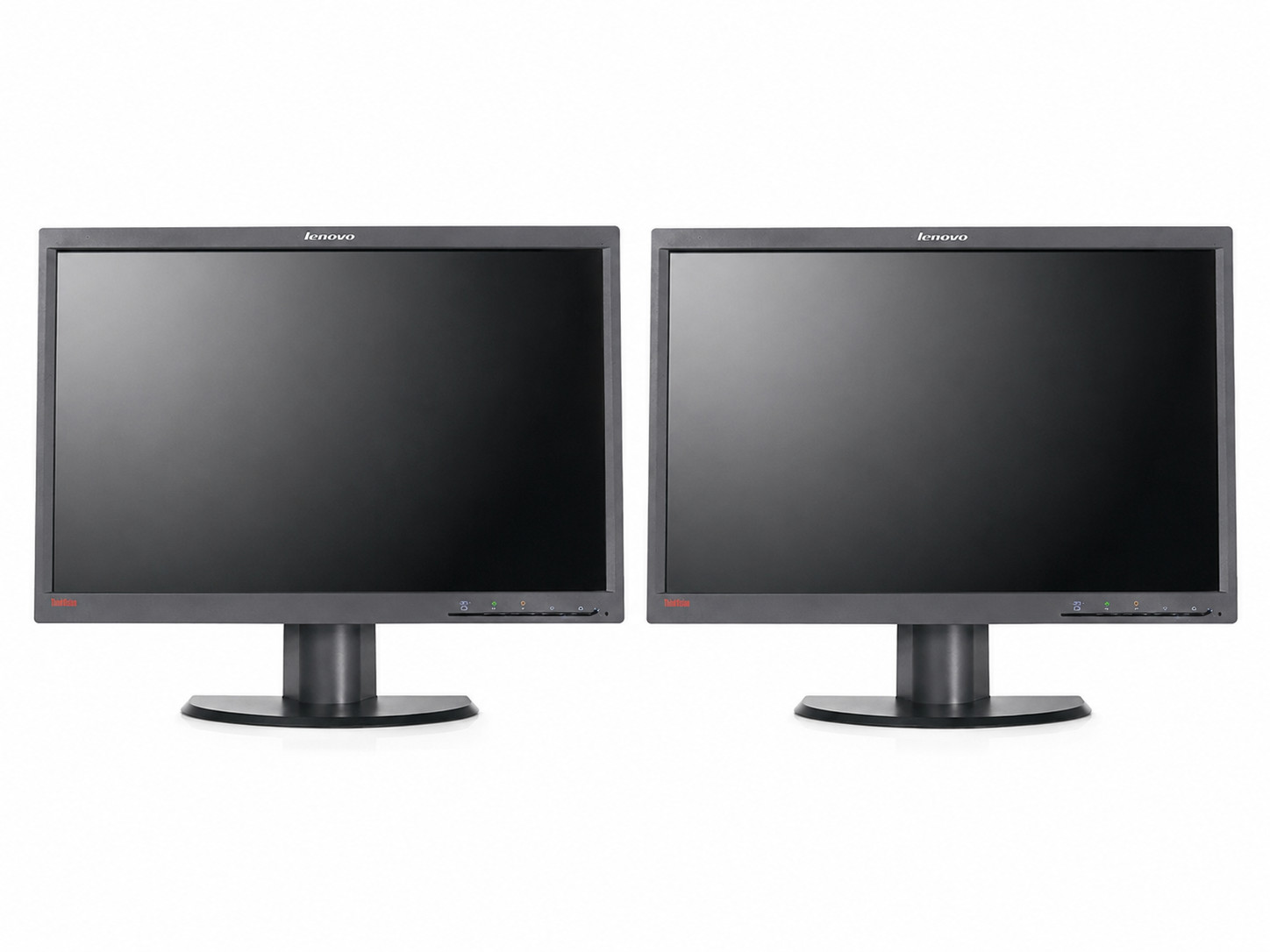LOT 2 Lenovo LT2252PWA 22'' (1680x1050) VGA DVI DP LCD Dual MONITOR w/Stand READ