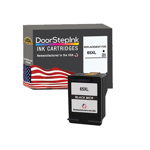 DoorStepInk Compatible Ink Cartridges for HP 65XL Black MICR-USA