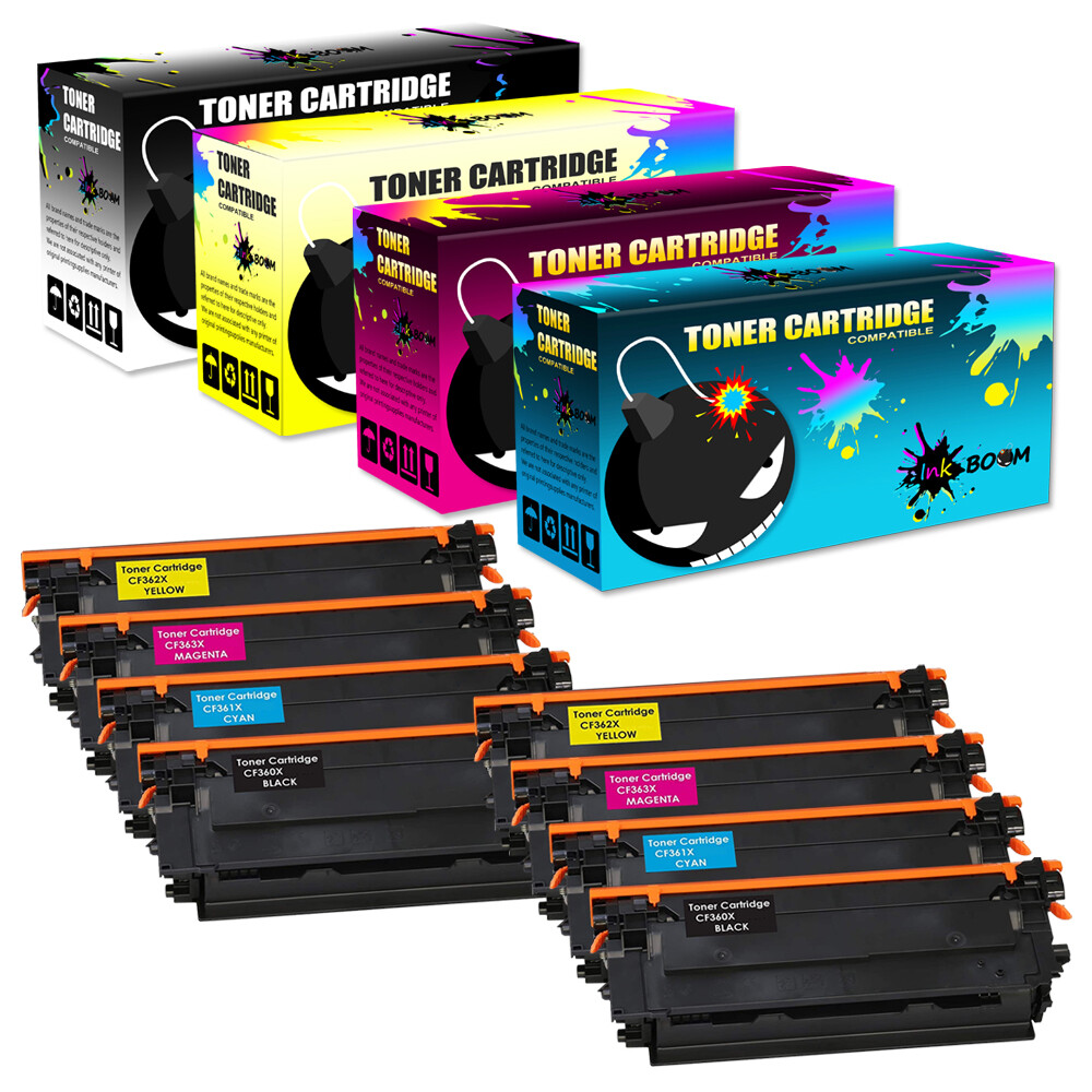 8 Toner replace for HP CF360X 508X Color LaserJet Enterprise M577dn M552dn