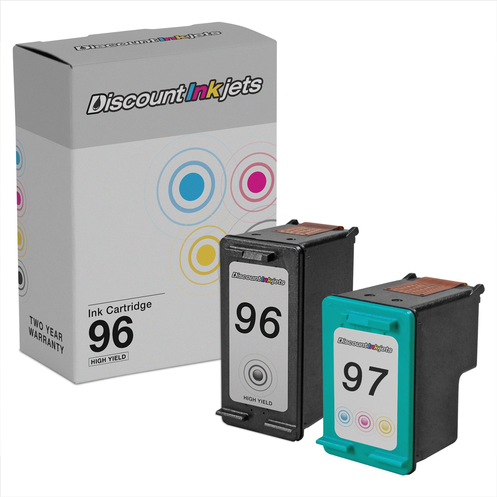 2PK DI Ink Replacement for HP 96 (1xblk) & HP 97 (1xColor) for DesignJet 5940xi