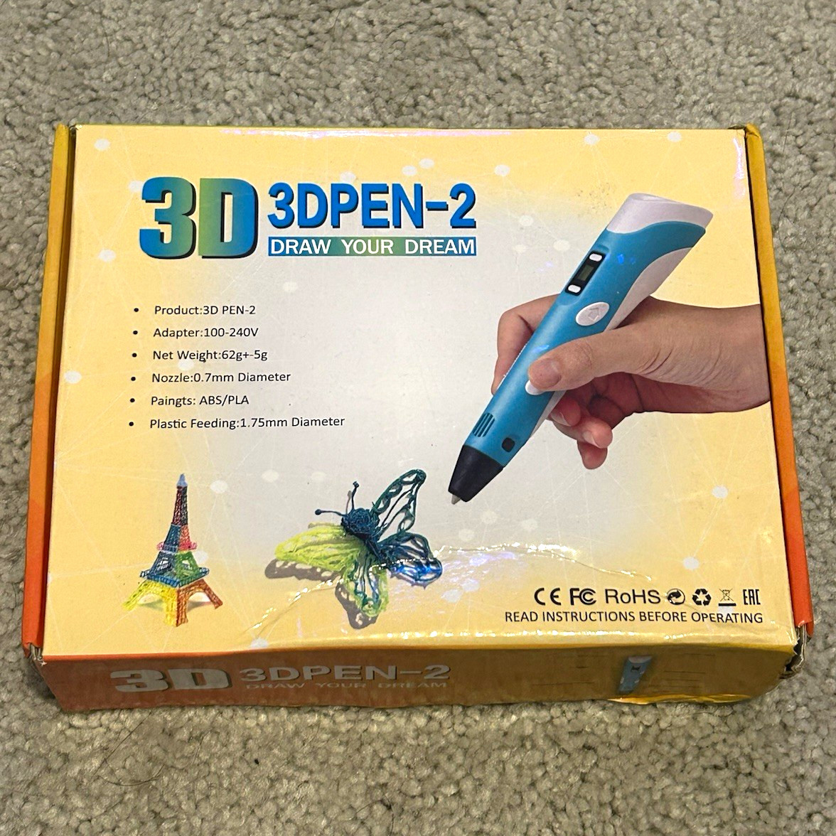 3D PEN-2 FDM 3D Printing Pen Kit 0.7mm Nozzle PLA/ABS 1.75mm Filament