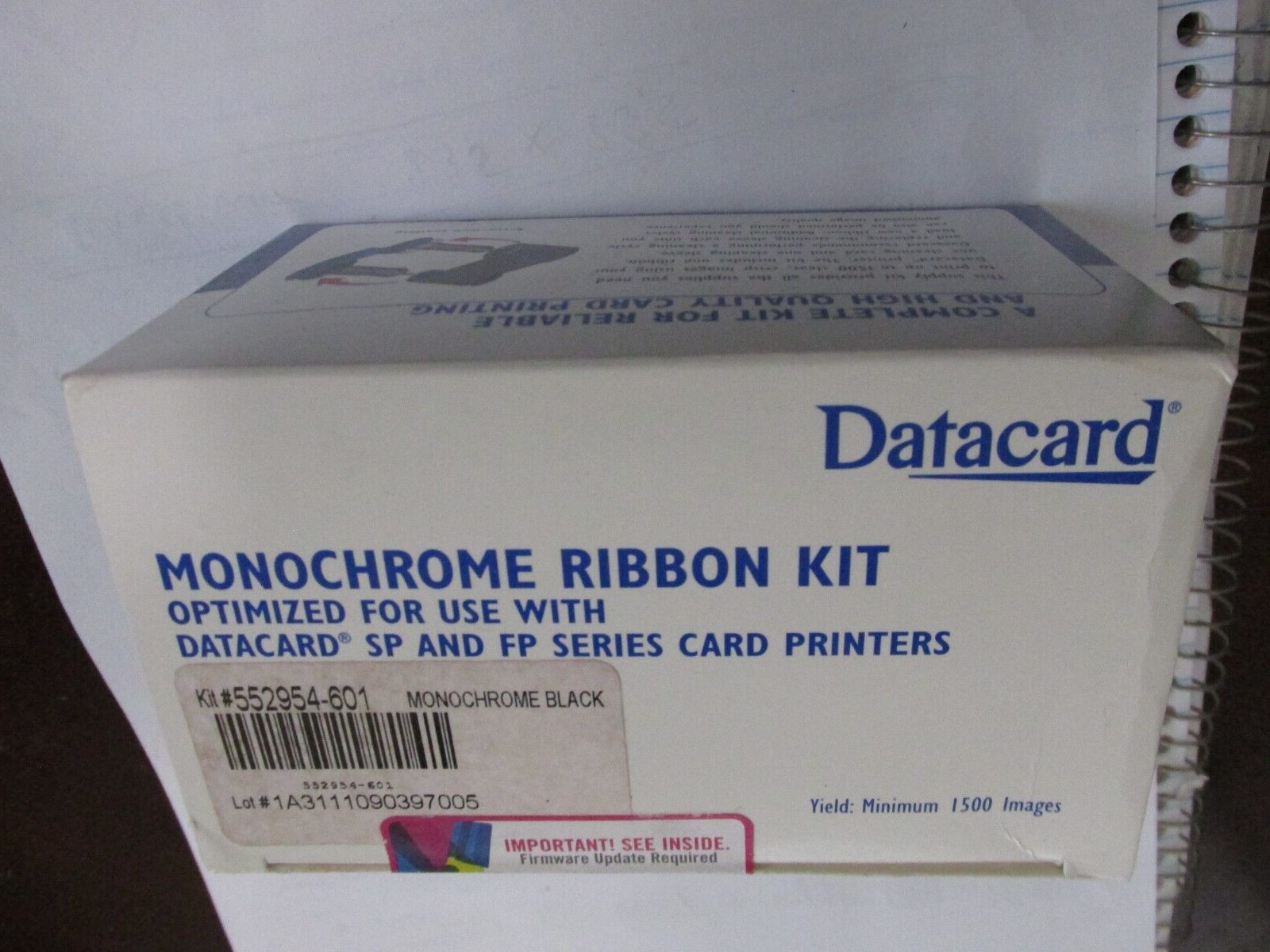 Datacard 552954-601 Black Monochrome (K) Ribbon 1500 prints