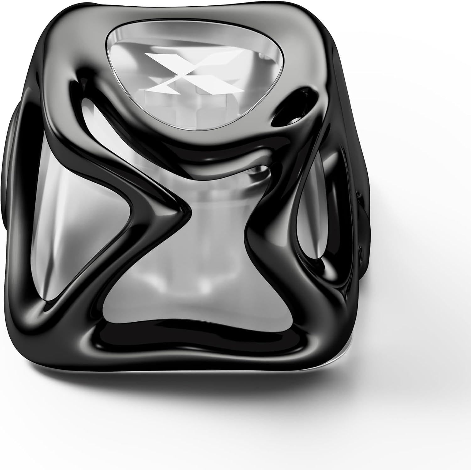 XVX Black Custom Keycaps, Metal Liquid Transparent Key Caps, 1U Keyboard Keycaps