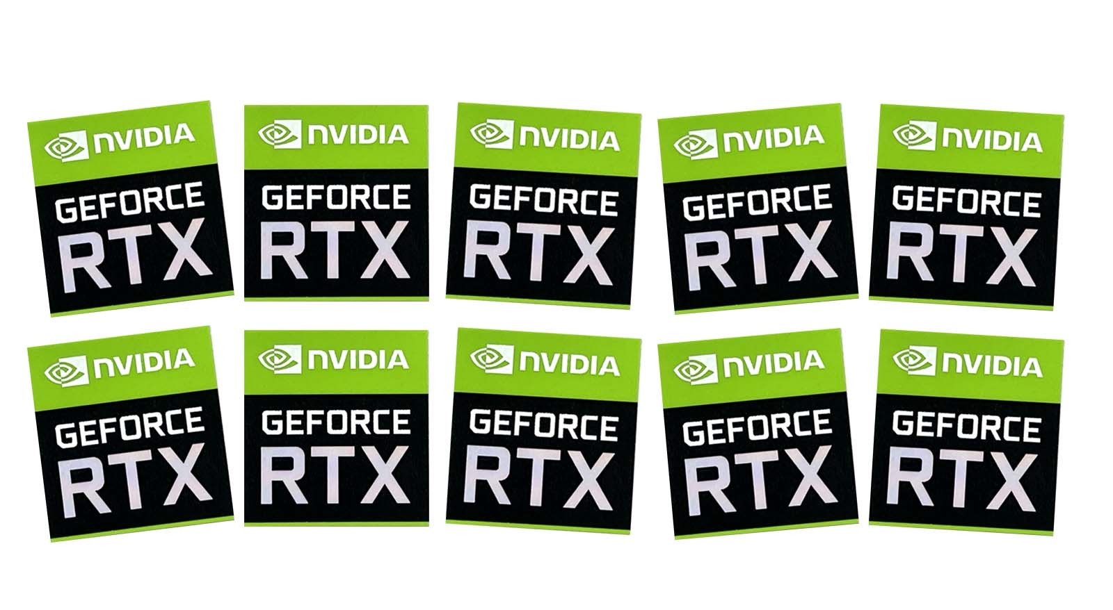10 PCS Original Sticker for Nvidia GeForce RTX Case Badge Label Logo 17mm x 18mm
