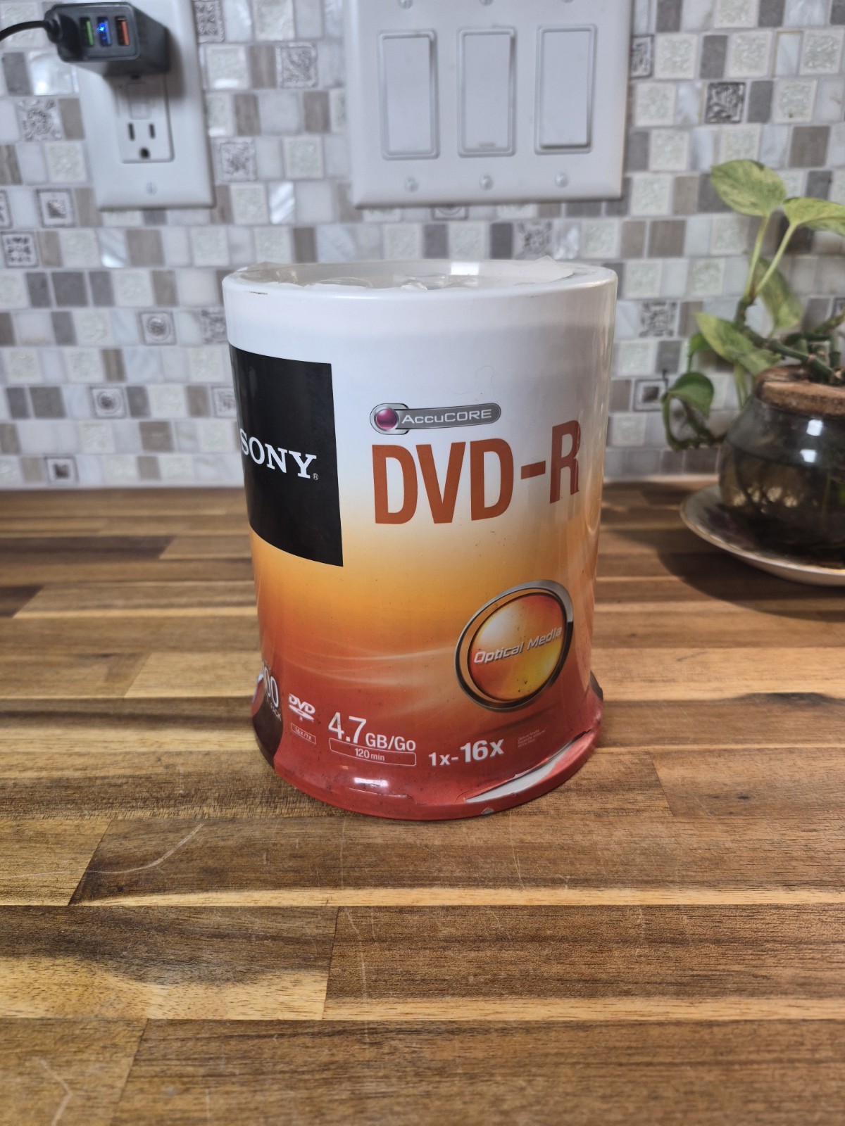 Sony 100DMR47SP DVD-R 16x 4.7GB Recordable Storage 100 Pack Sealed