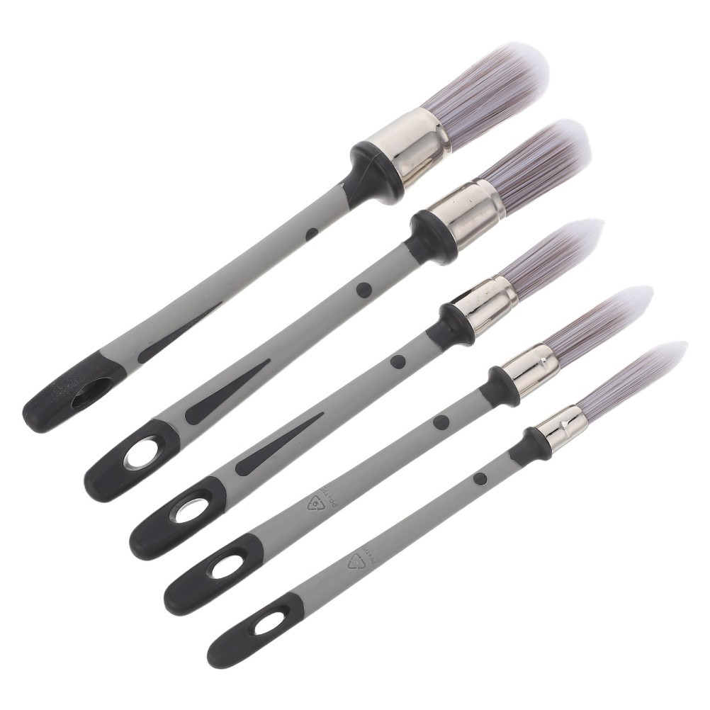 5Pcs Durable Small Paint Brushes for Trim and Corner Painting with Round Tips