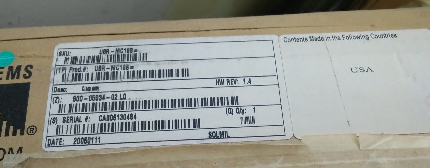 Cisco uBR-MC16S Spectrum Management DOCSIS Cable Modem Card uBR7200 series NEW