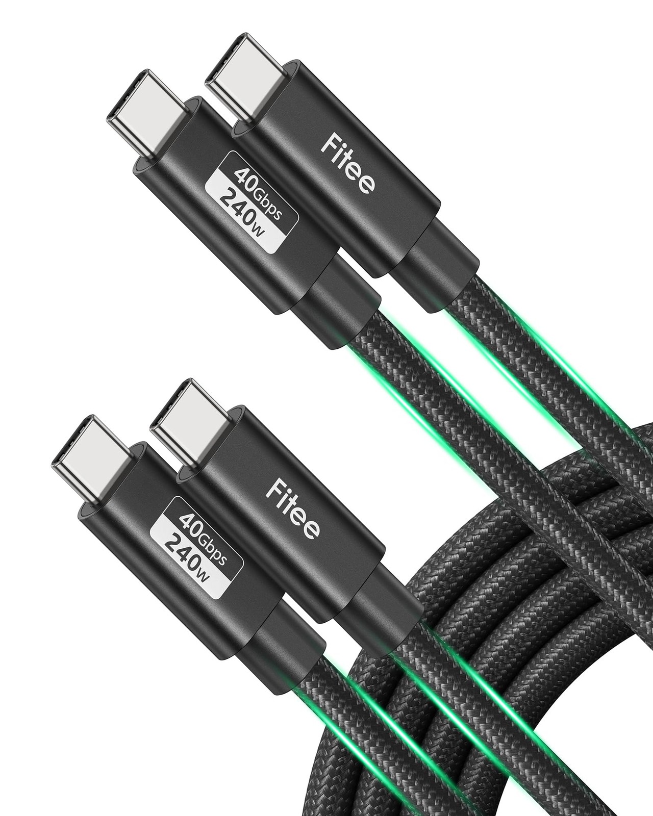 2 PCS USB 4 Cable 8ft 40Gbps 240W 8K@60Hz Fits Thunderbolt 4 Mac Mini Pro PSSD