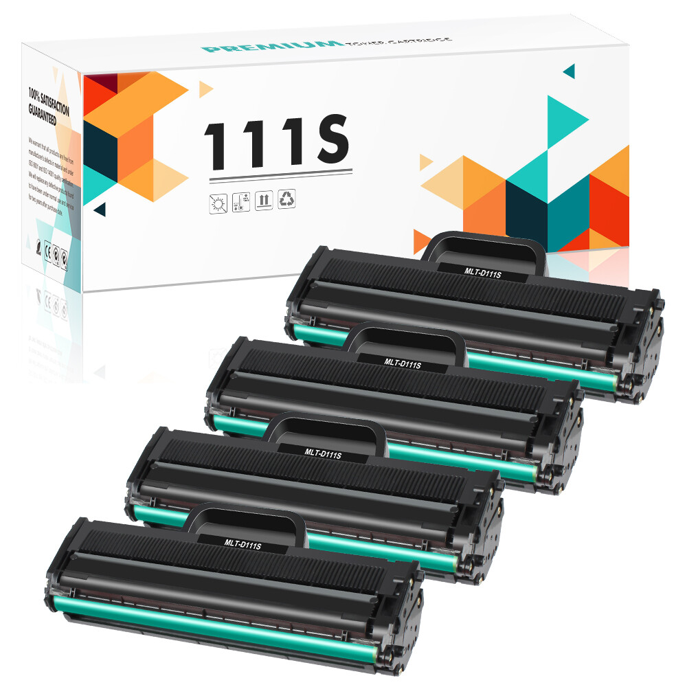 4-Pack 4Pk MLT-D111S 111s Toner Cartridge For Samsung Xpress M2020W M2070FW