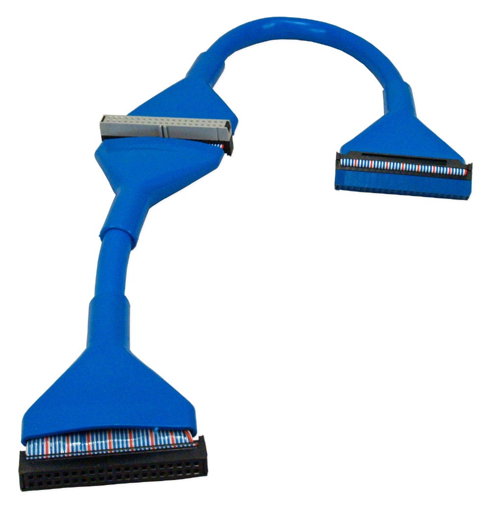 18" Blue IDE ATA 100/133 Round Dual Device 40pin 80wire Hard Drive CD-ROM Cable 