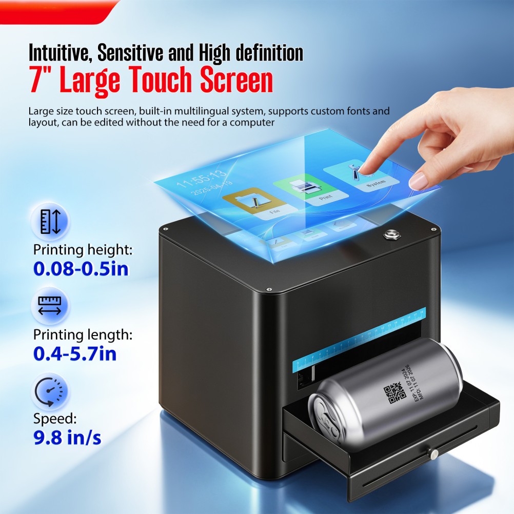 3 Mode Inkjet Coding Machine with Touch Screen for Expiry Dates & Barcodes US