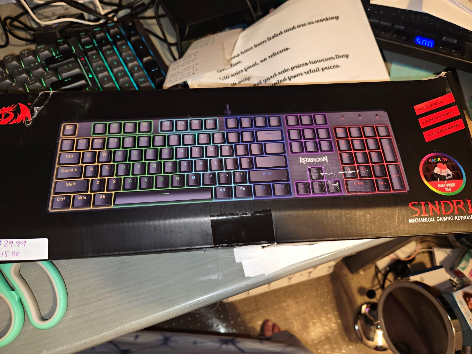 Redragon Sindri K671 (MPN K671) Mechanical Wired USB RGB Illuminated Keyboard
