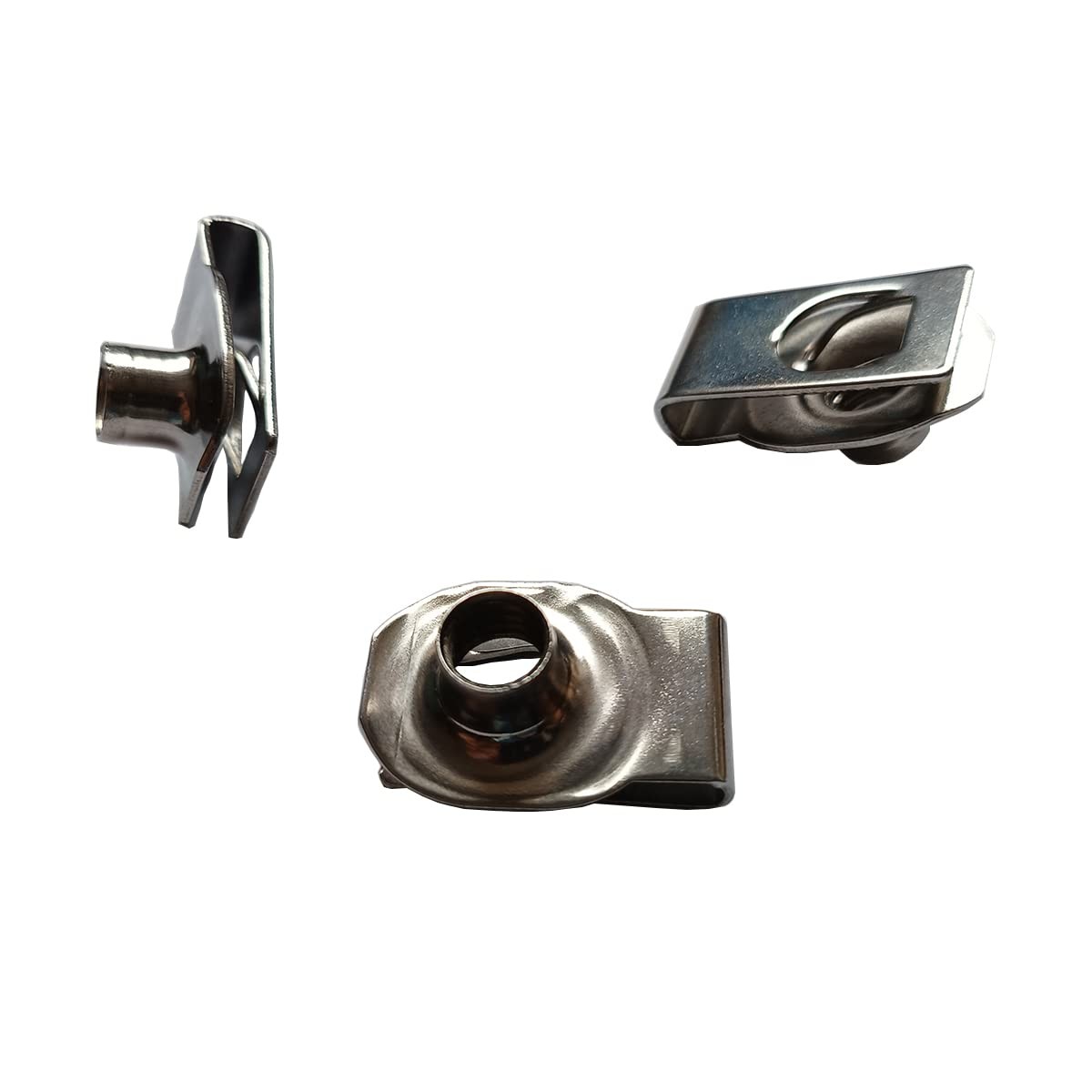 10 Pack 3/8"-16 Stainless Steel U-Style Clip-On Nut U-Type Fasteners