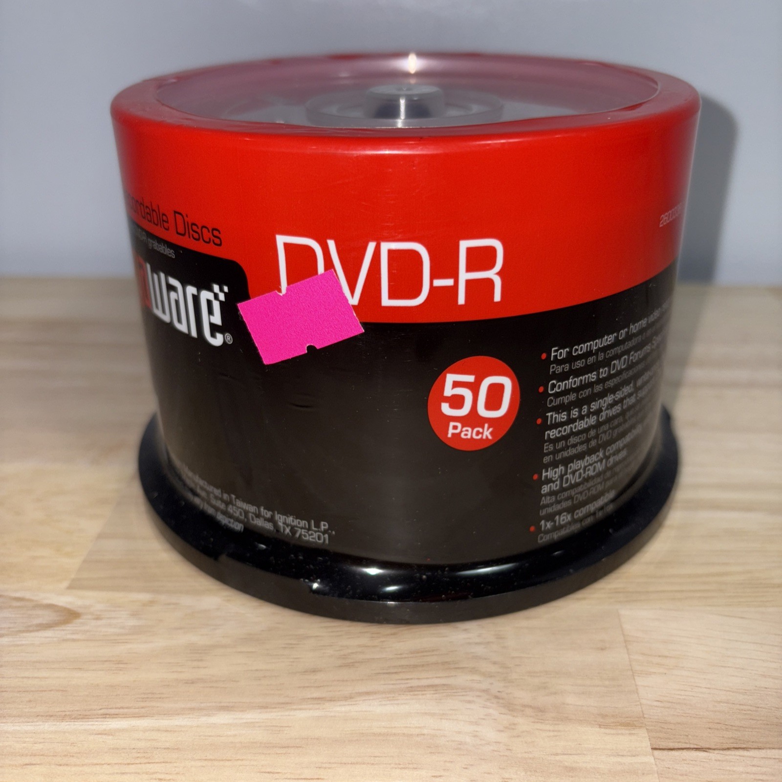 NEW Gigaware DVD-R 120Min VIDEO 4.7GB DATA 16X Speed Blank Discs 50 Pack